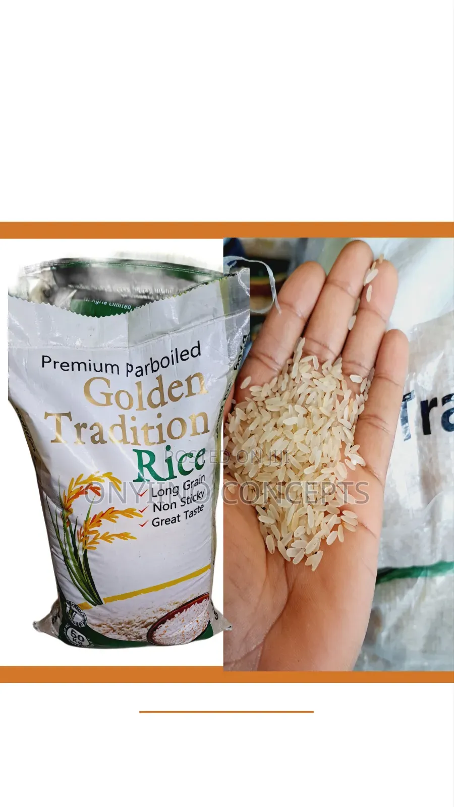 Premium
Parboiled
Golden
Tradition
Rice
50kg