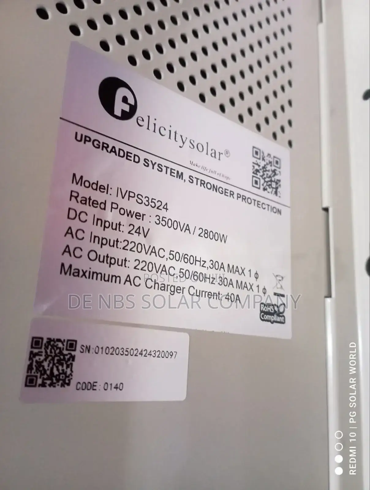 3.5kva 24v Felicity Transformer Base Solar Inverter