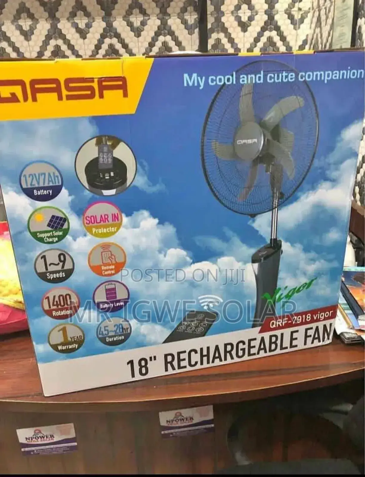 Qasa Solar Power Fan