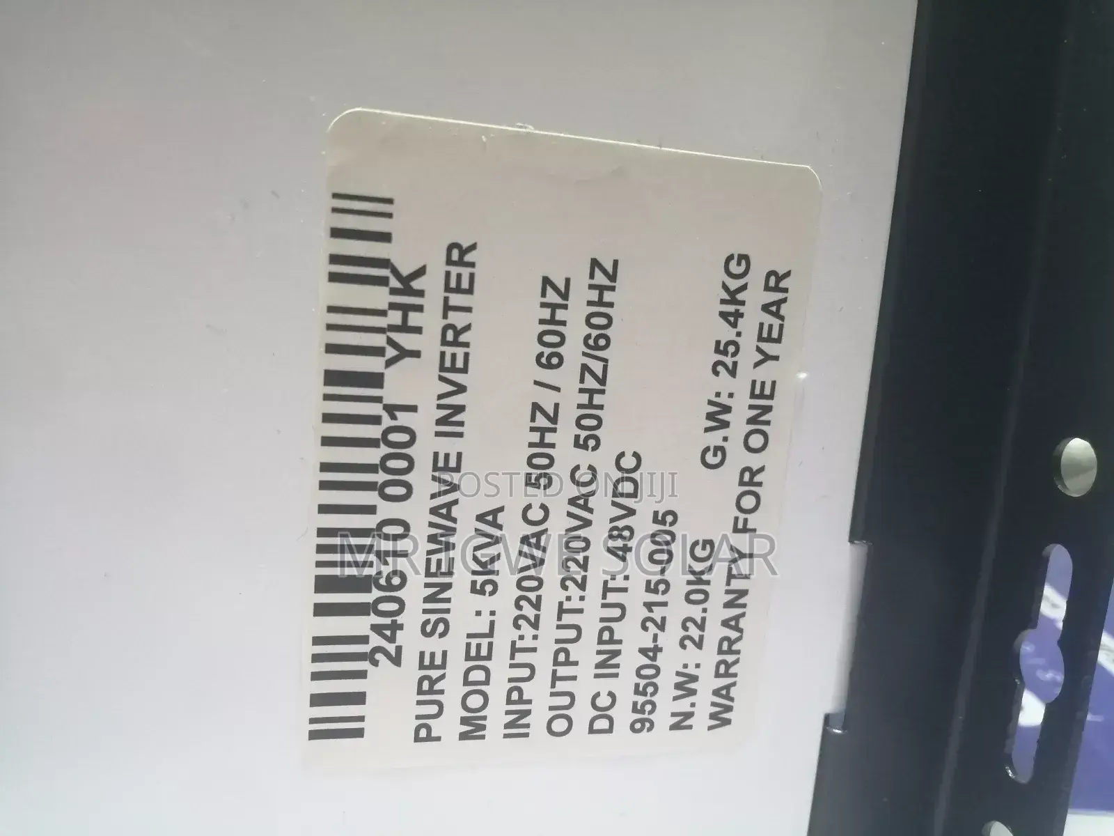 Yohako Non Hybrid Inverter 5kva 48v