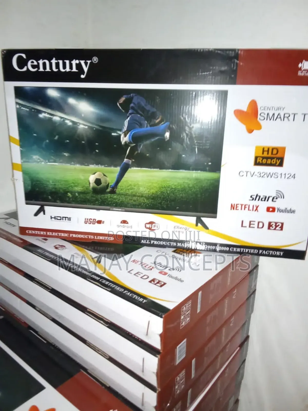 32" Century Smart Tv-Netflix,Wifi,Android,Energy Saving,Hdmi