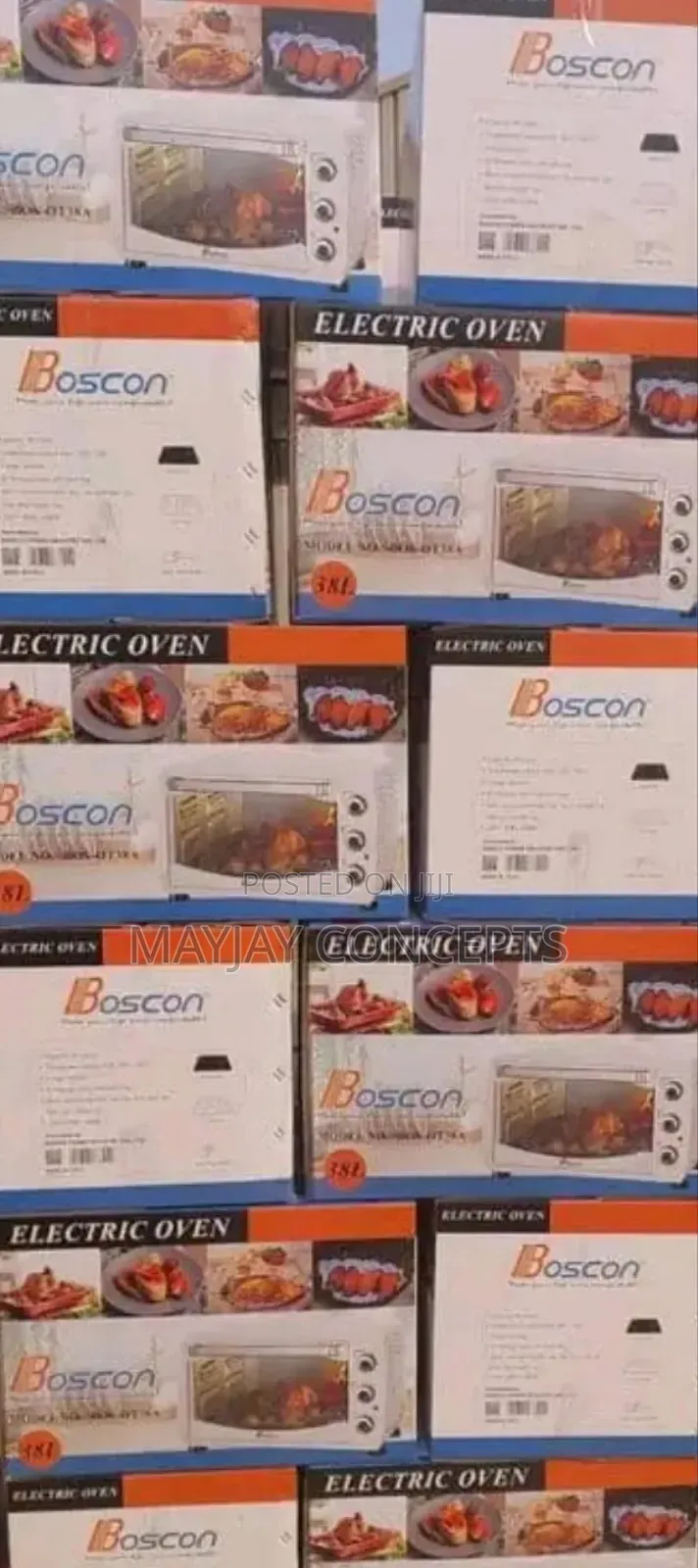 Boscon 38litres Baking + Toasting + Grilling Electric Oven-
