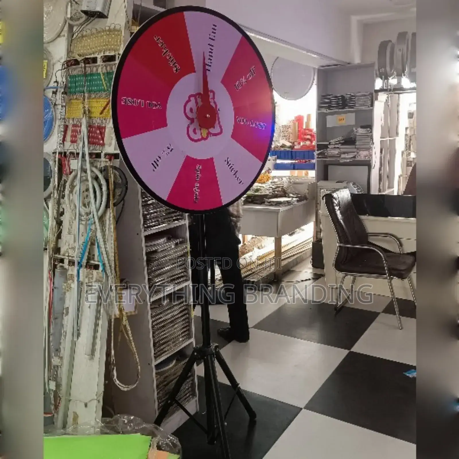 Branded Lucky Game Wheel Stand for Events Promotions Giveaways