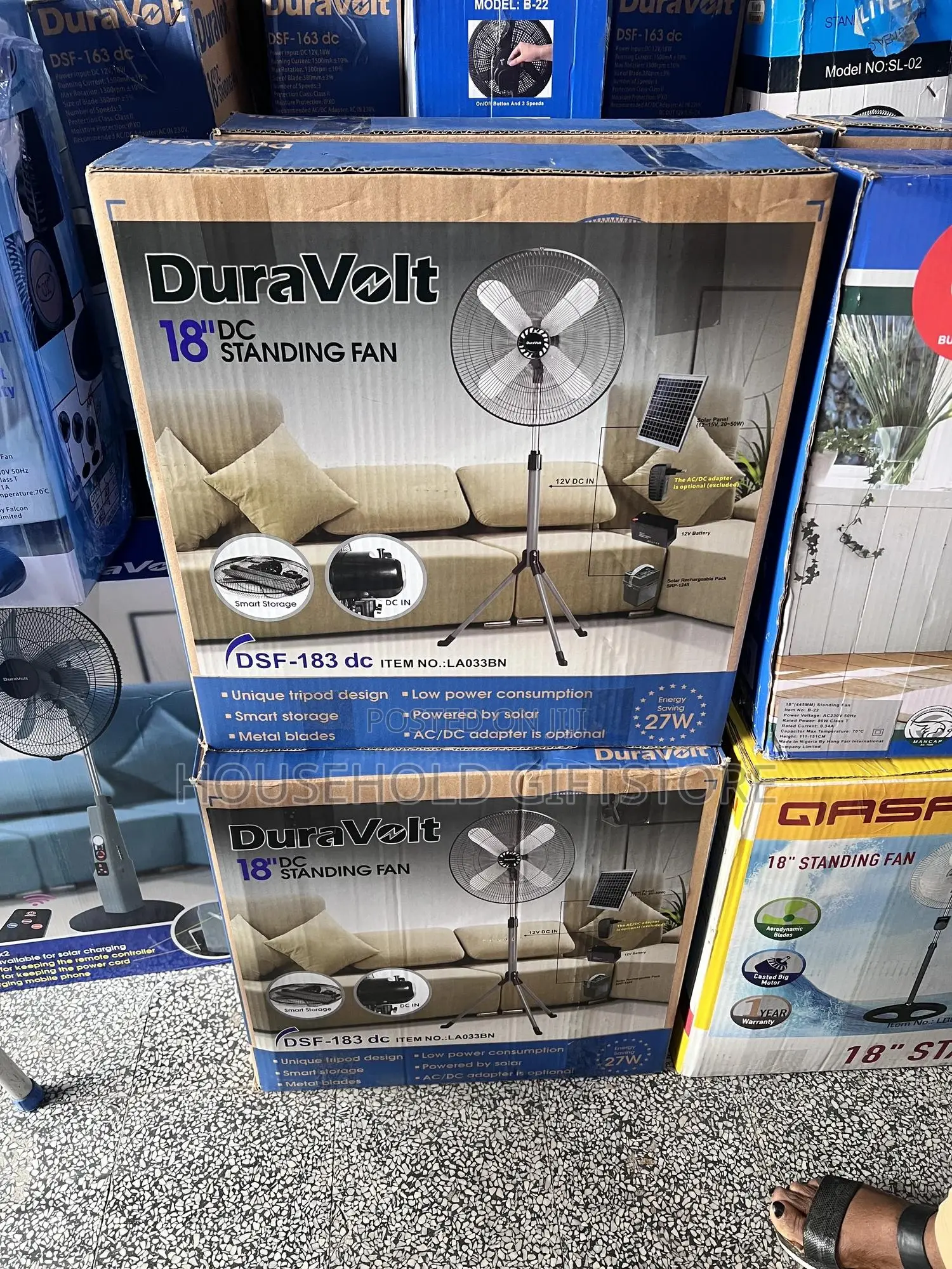 18inches Duravolt Ac and Dc Solar Fan