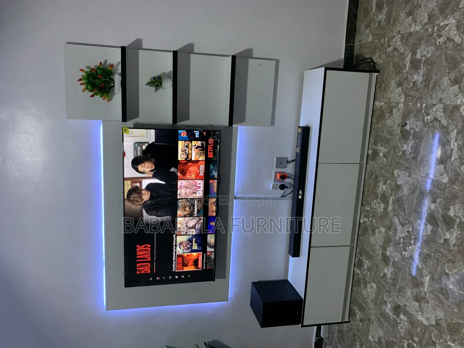 Wall Tv Console With 6 Feet Shelf