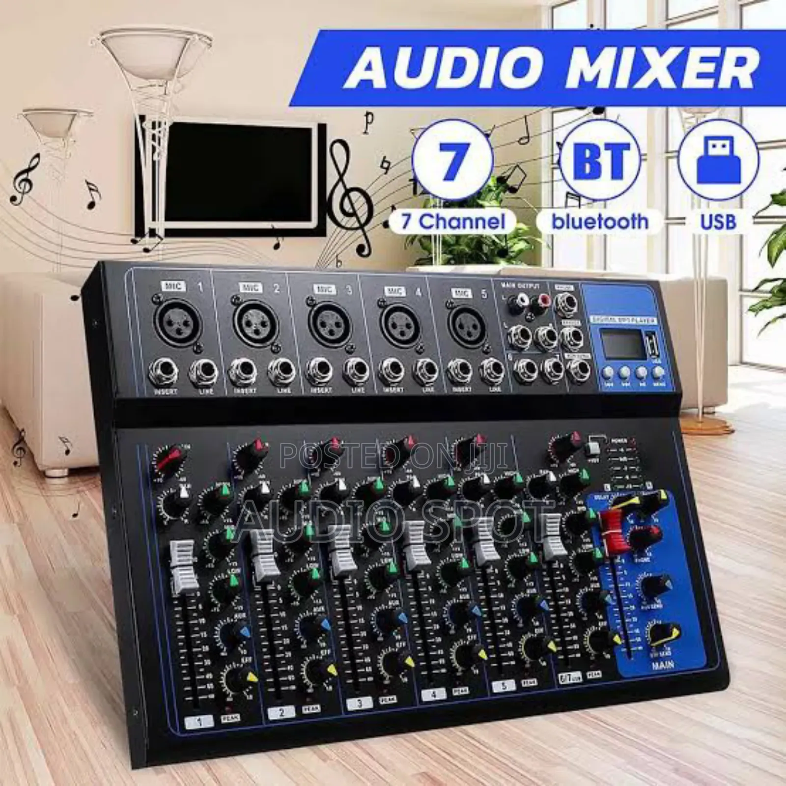 Yamaha F-7 Channels Mixing Console Dj Karaoke Mixer With Usb