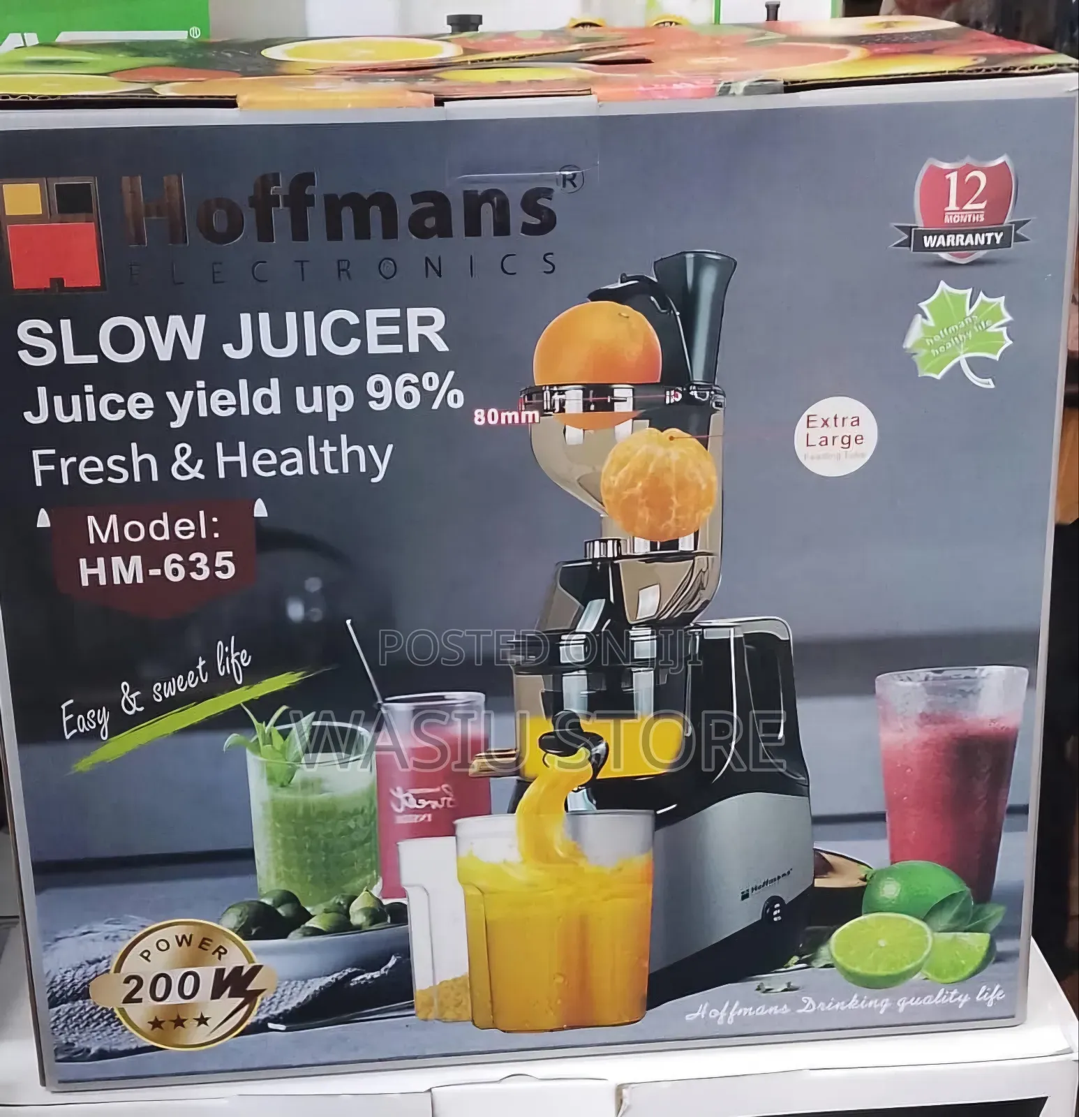 Hoffmans Slow Juicer, Model Hm-635