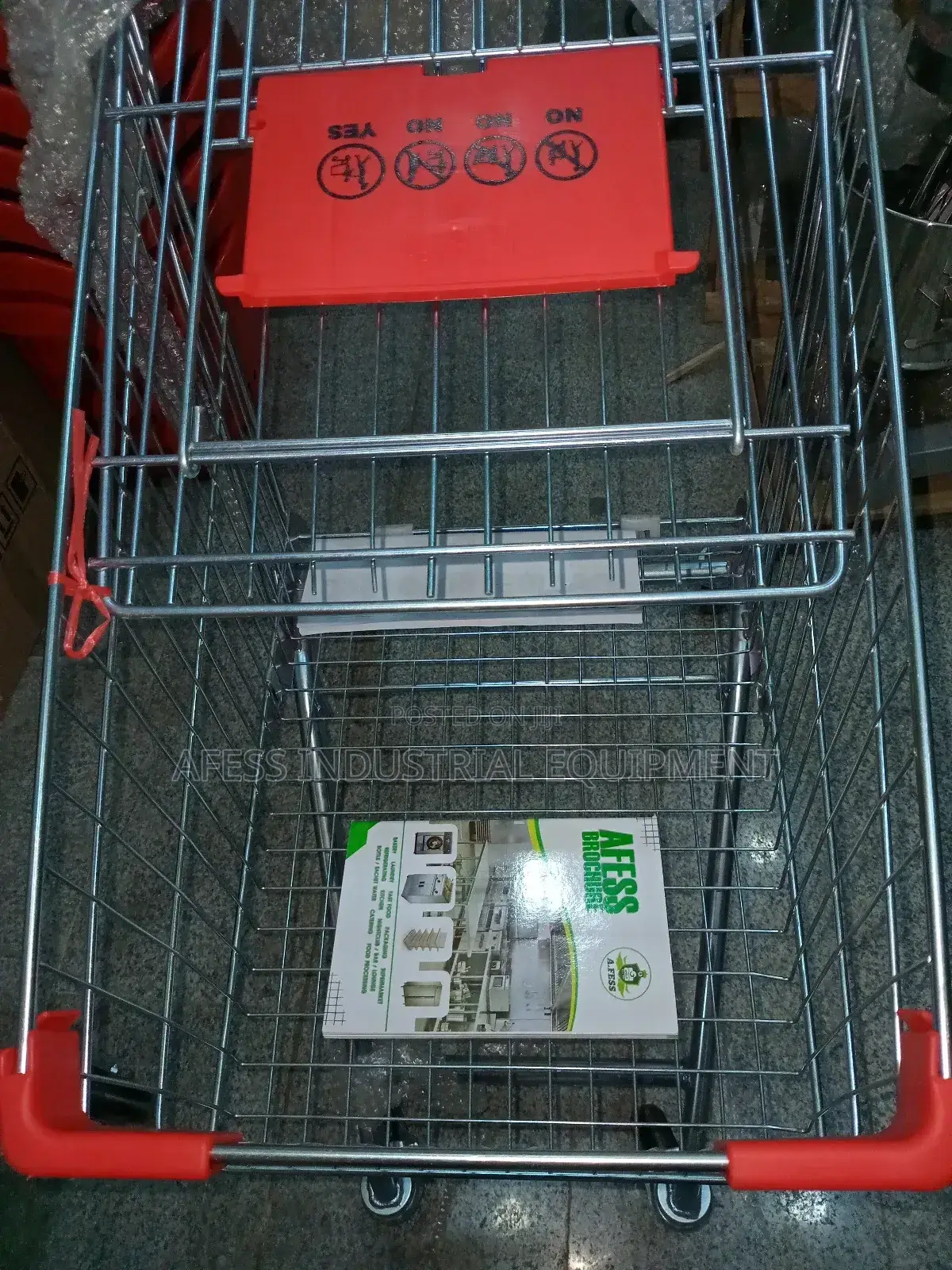 Afess 60l Silver Shopping Trolley