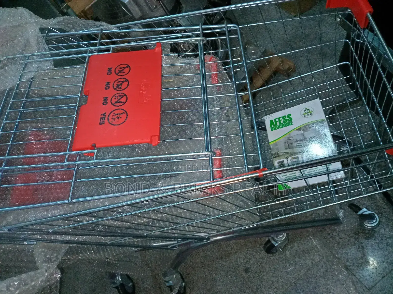 Afess 60l Silver Shopping Trolley