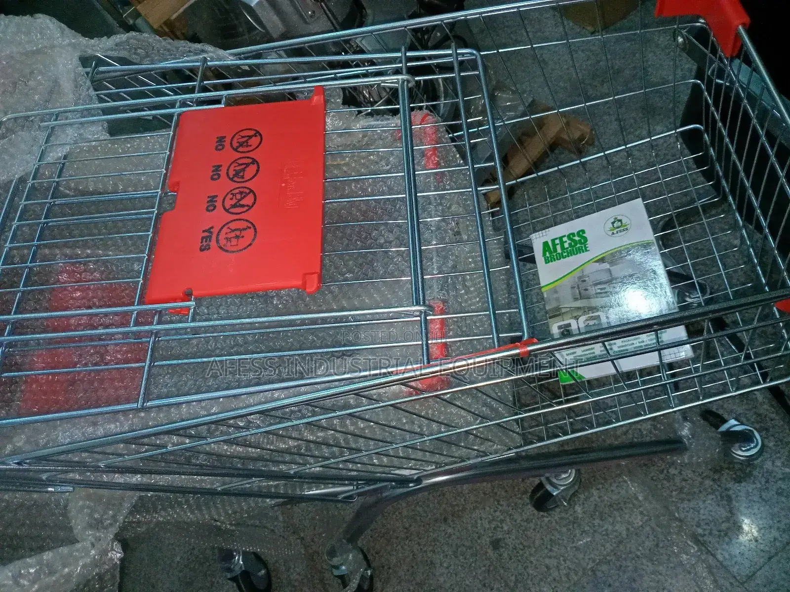 Afess 60l Silver Shopping Trolley