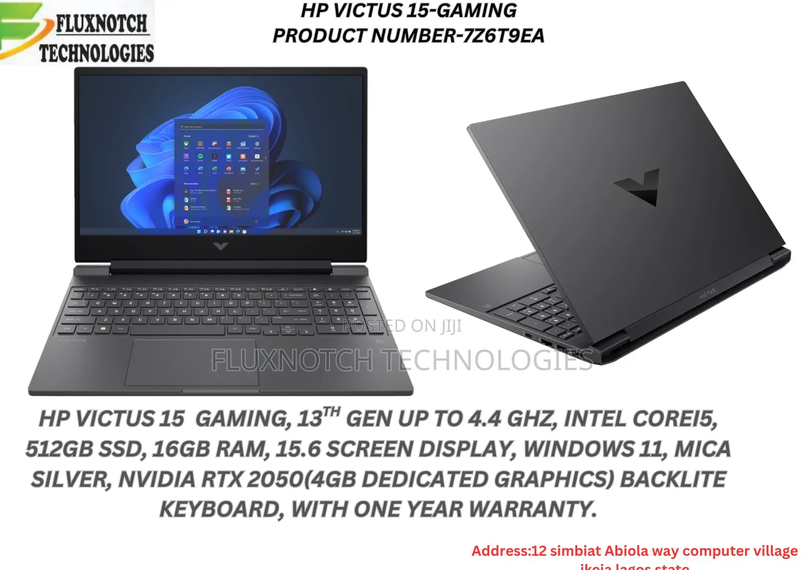 New Laptop HP Victus 15 16GB Intel Core I5 SSD 512GB