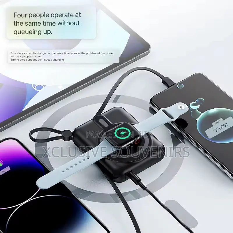 10000mah Fast 3in1 Magnetic Wireless Charger Power Bank