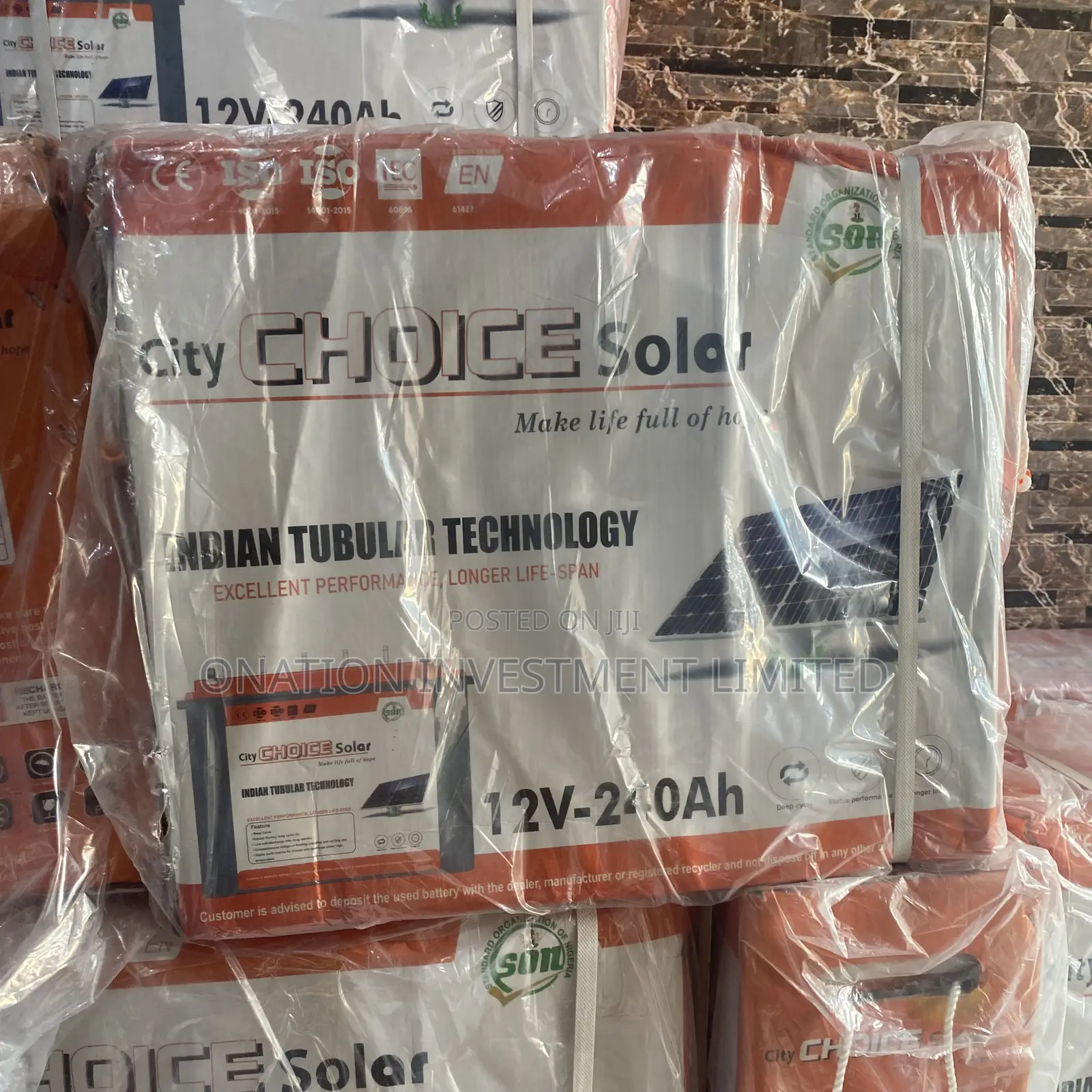 240ah 12v Choice Solar Tubular Battery