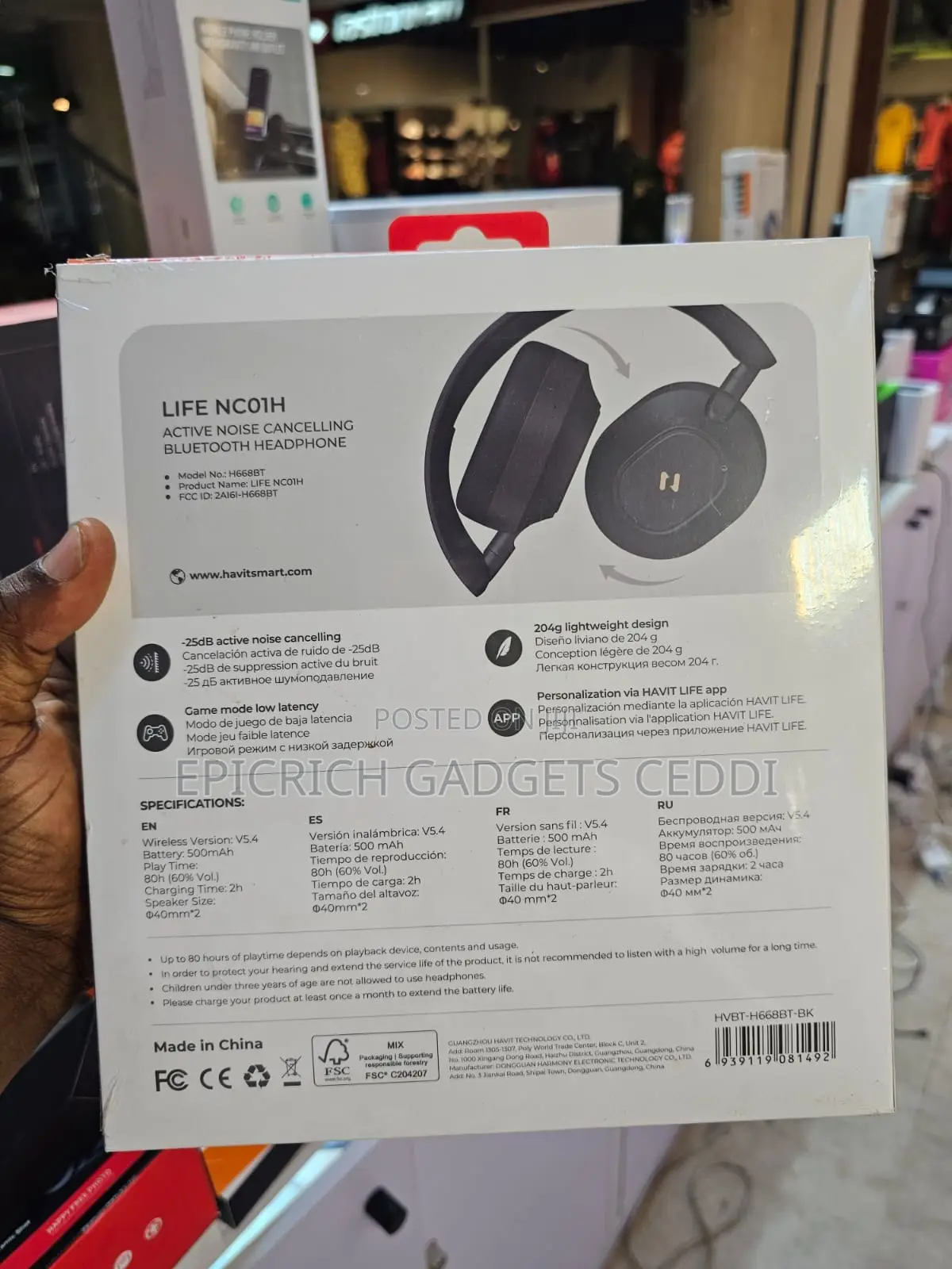 Havit Active Noise Cancelling Bluetooth Headphone