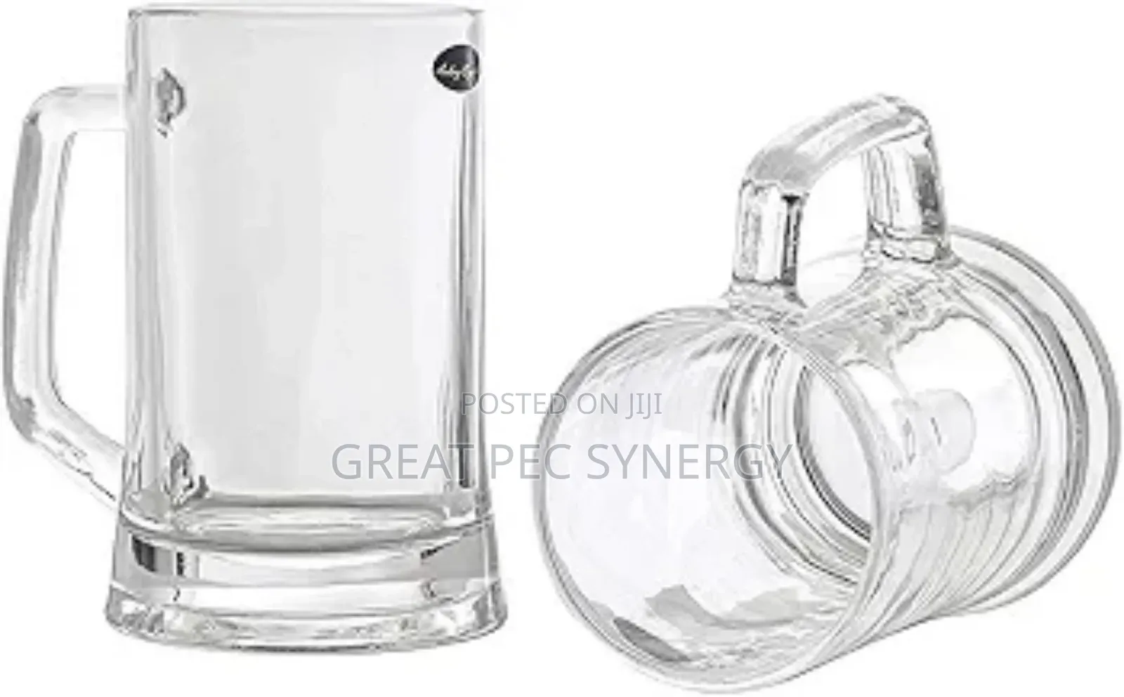 2 Pieces Thick Glass Cup - Traditional Beer Glass Mug (50cl)
