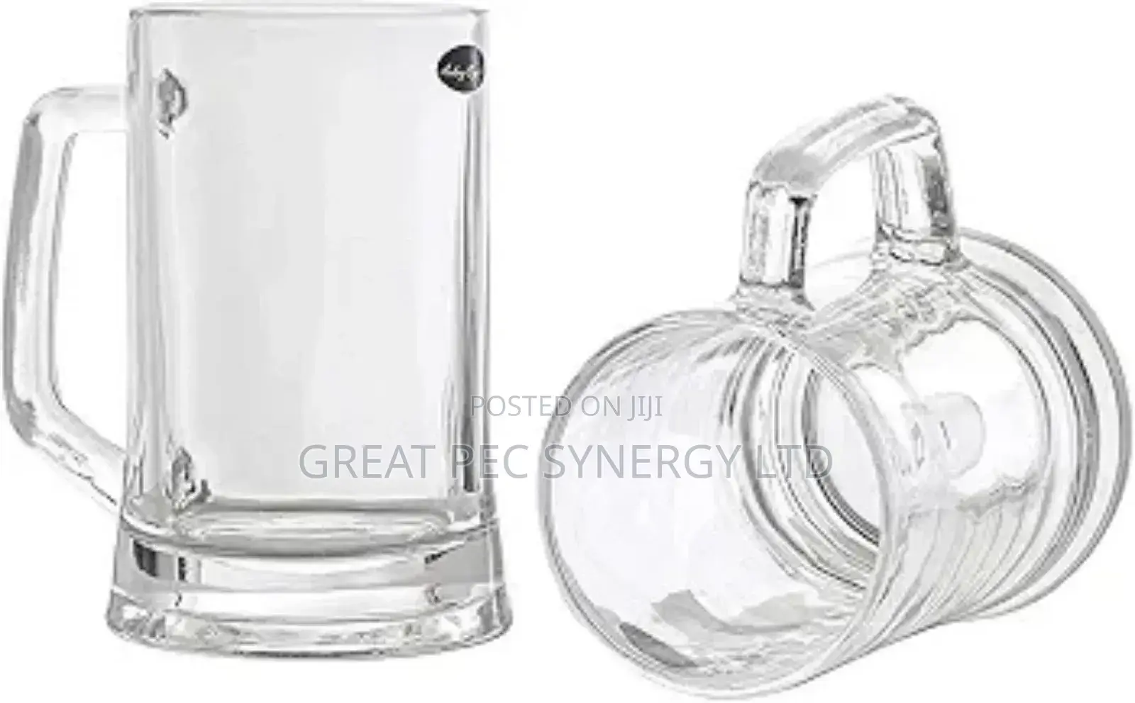 2 Pieces Thick Glass Cup - Traditional Beer Glass Mug (50cl)