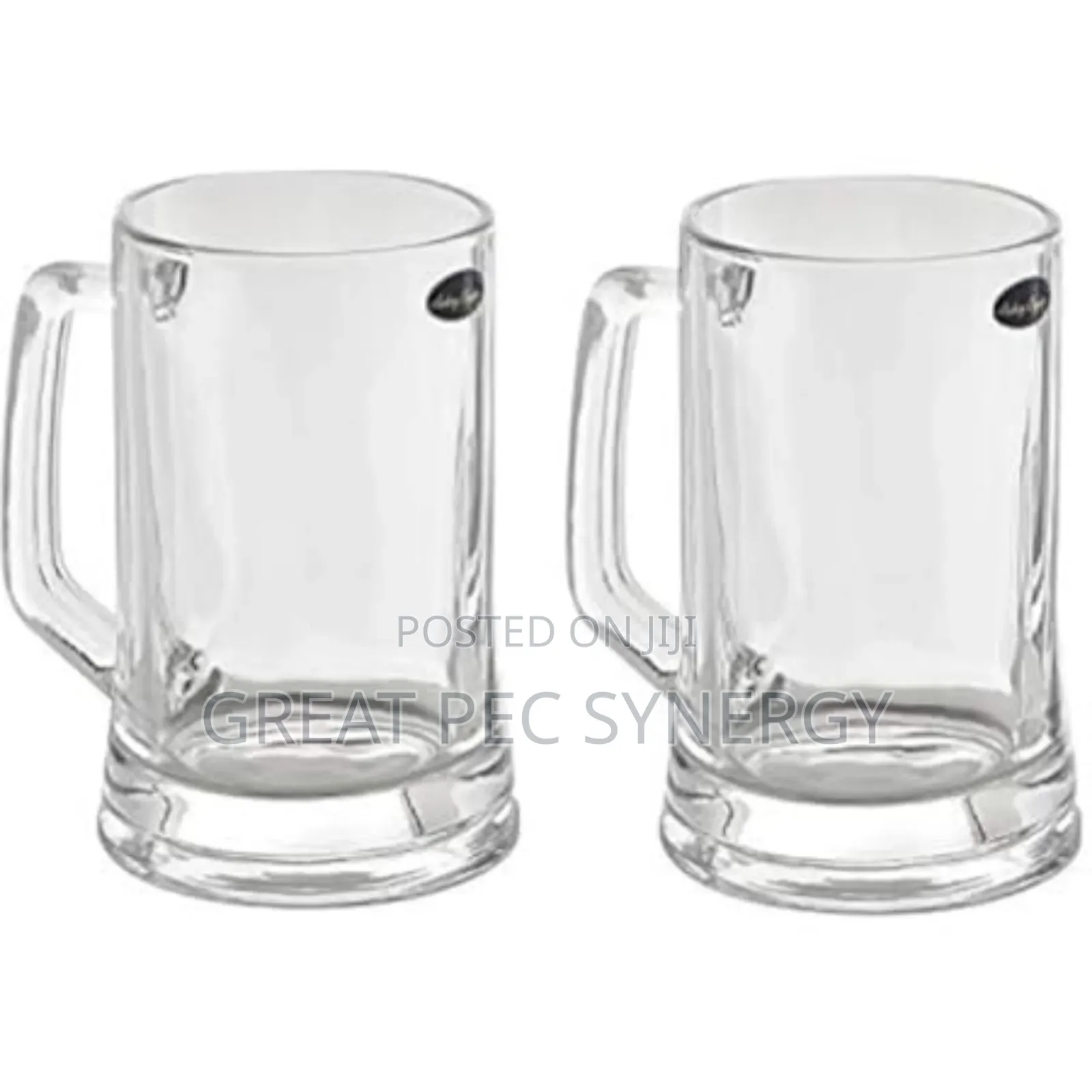 2 Pieces Thick Glass Cup - Traditional Beer Glass Mug (50cl)