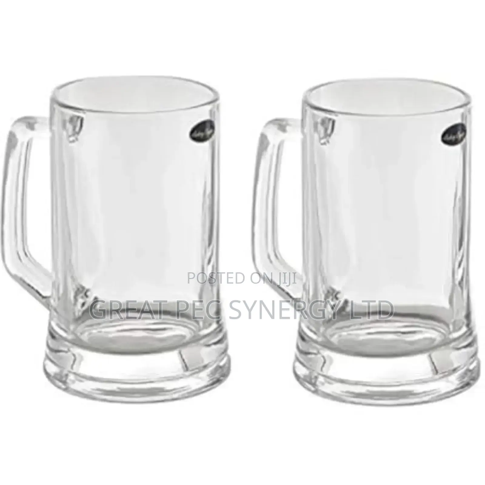 2 Pieces Thick Glass Cup - Traditional Beer Glass Mug (50cl)