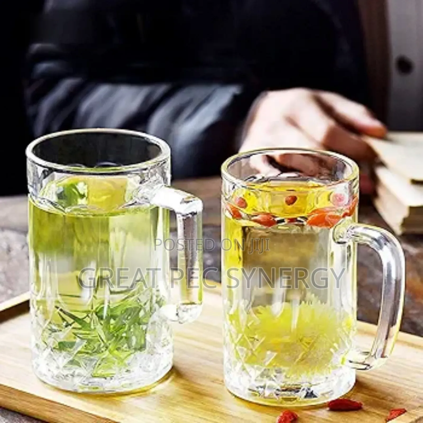 2 Pieces Thick Glass Cup - Traditional Beer Glass Mug (50cl)