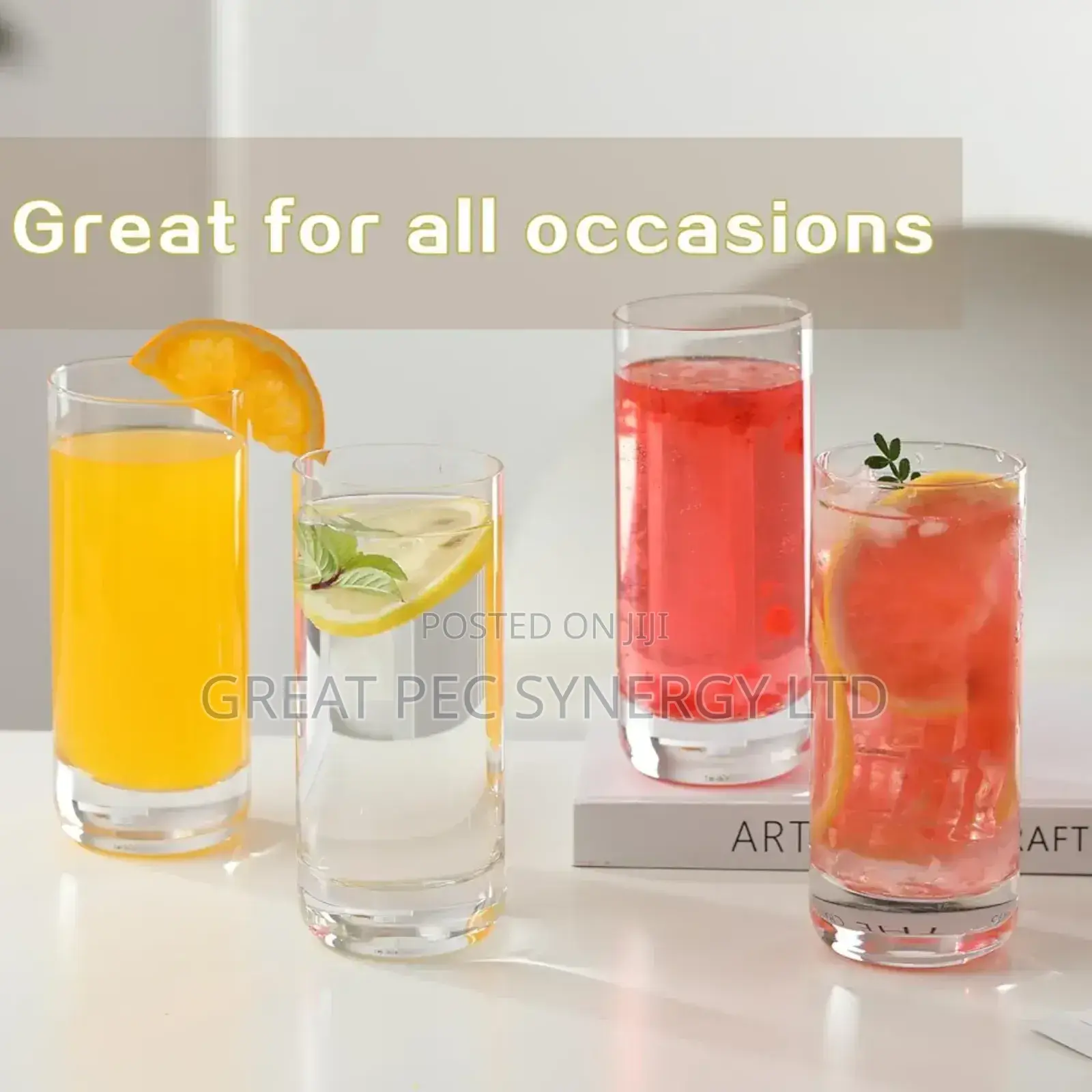 6 Pieces Glass Cups - 320 Ml