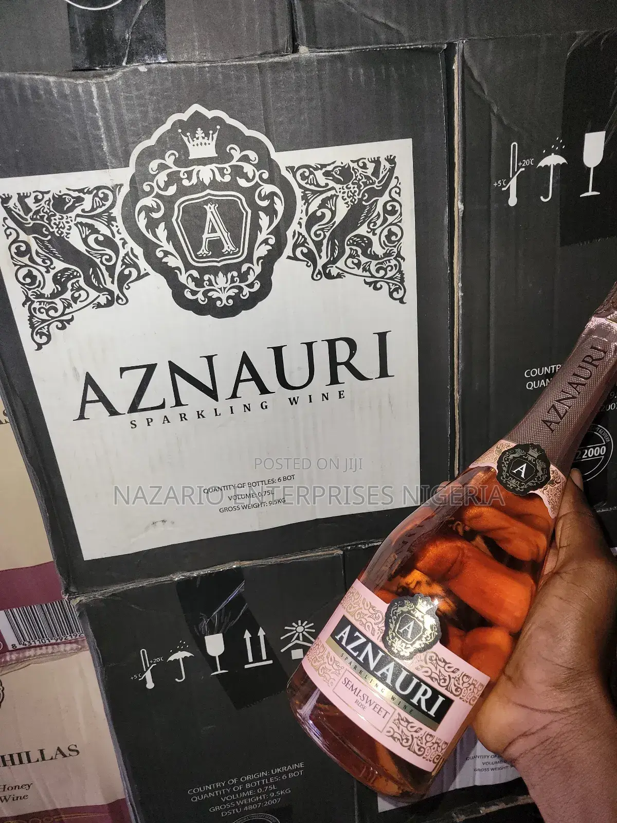 Aznauri Sparkling Rose Wine by 12 Bottles