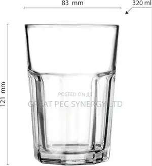 36cl Glass Cup - 6 Pieces