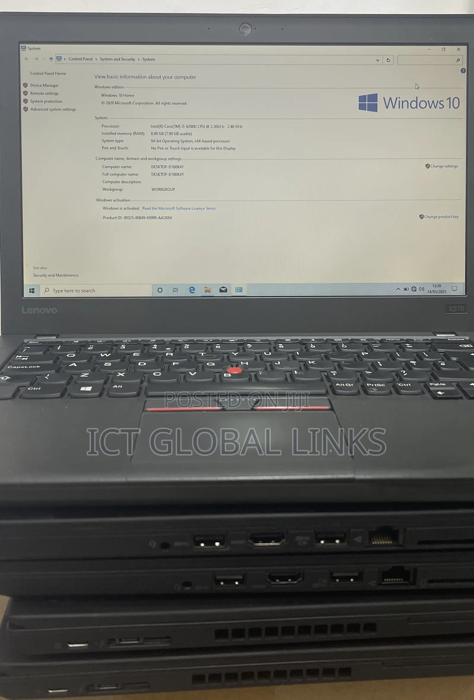 Laptop Lenovo ThinkPad X270 8GB Intel Core I5 SSD 256GB