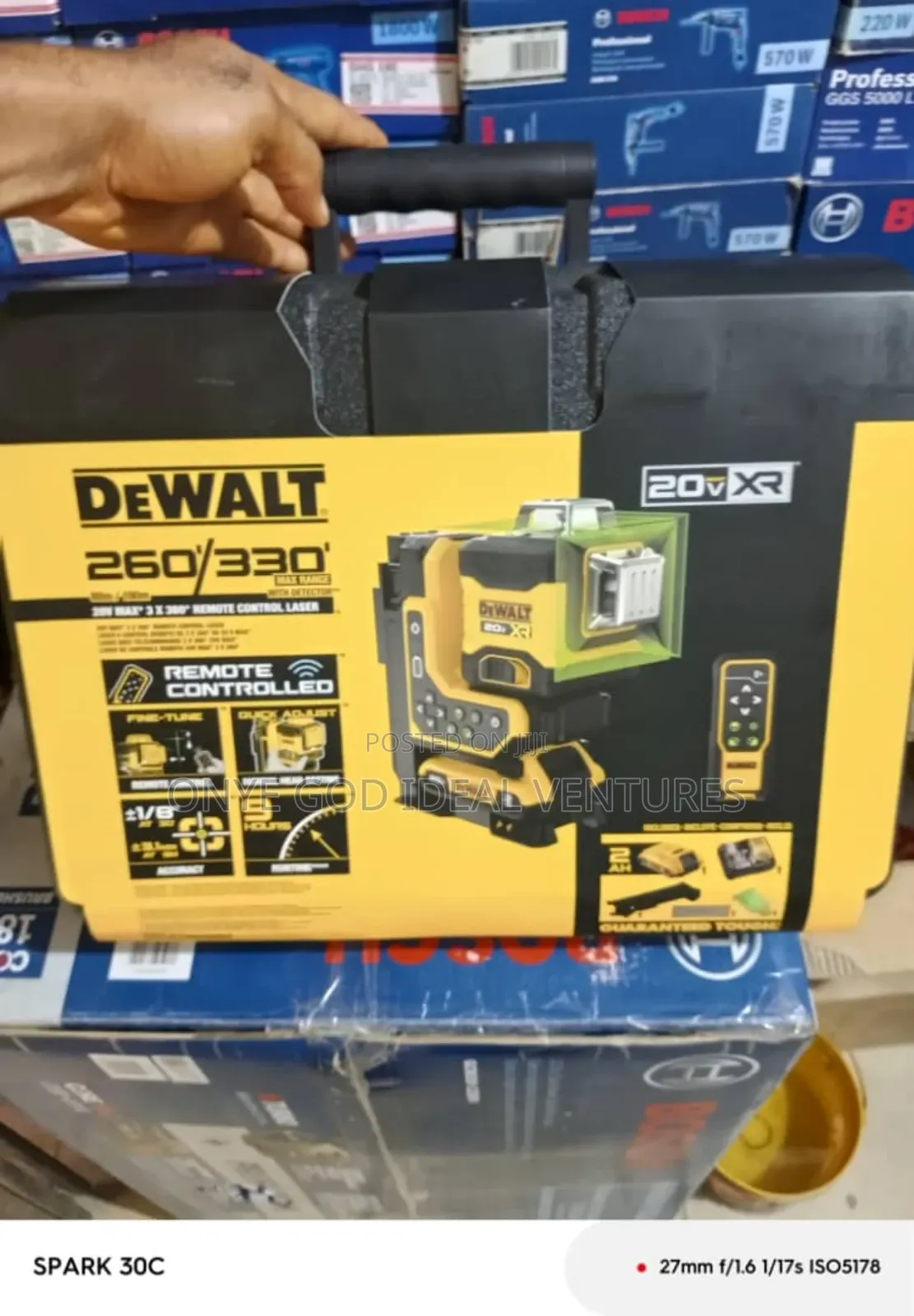 Dewalt Dcle34031n-Xj 20v Max 3x360 Green Line Laser,