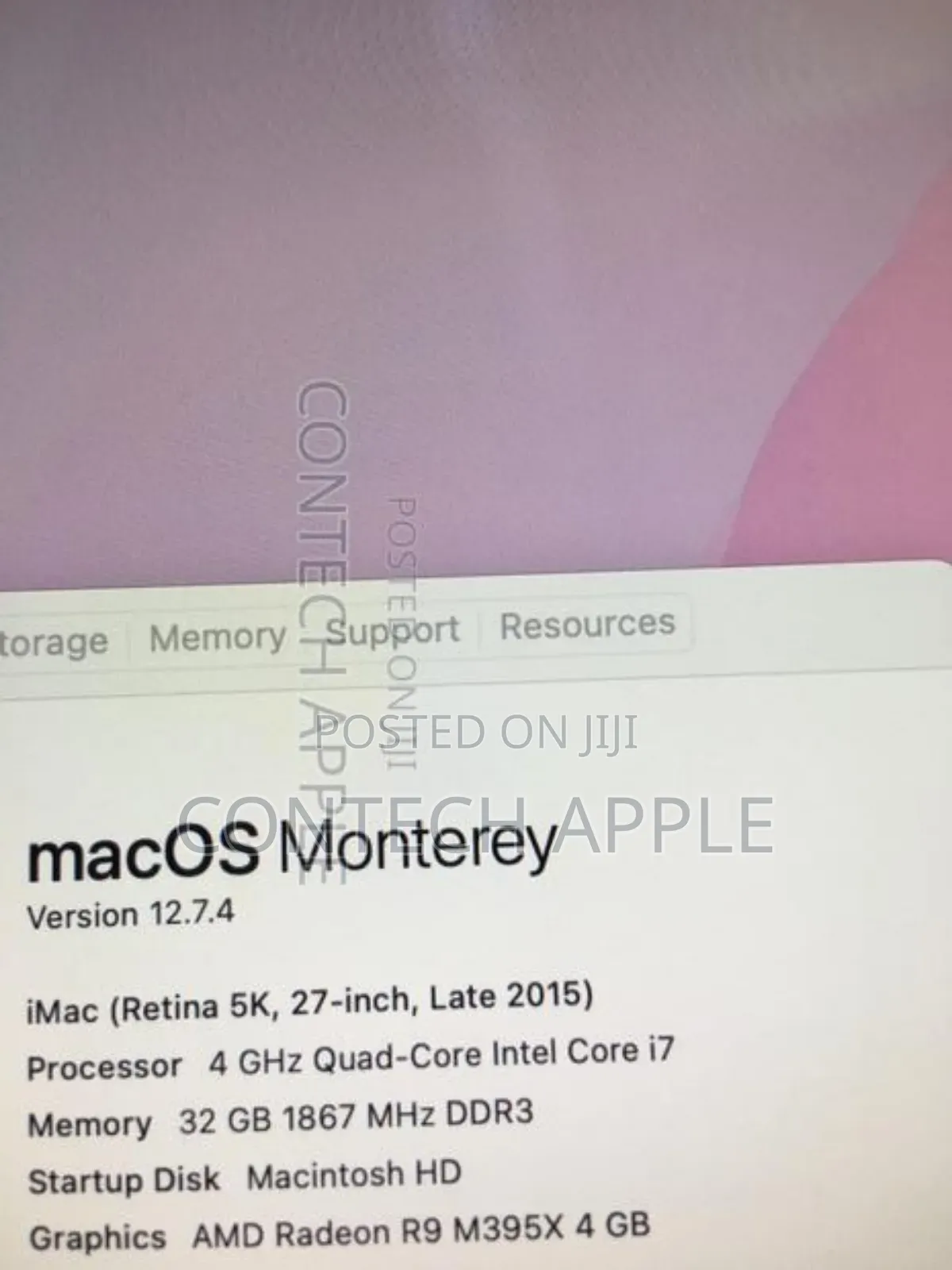 Desktop Computer Apple iMac 32GB Intel Core I7 SSHD (Hybrid) 2T
