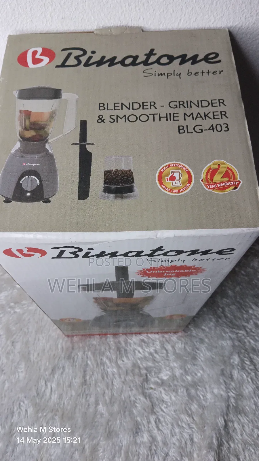 Binatone Blender, Grinder Smoothie Maker -BLG 403