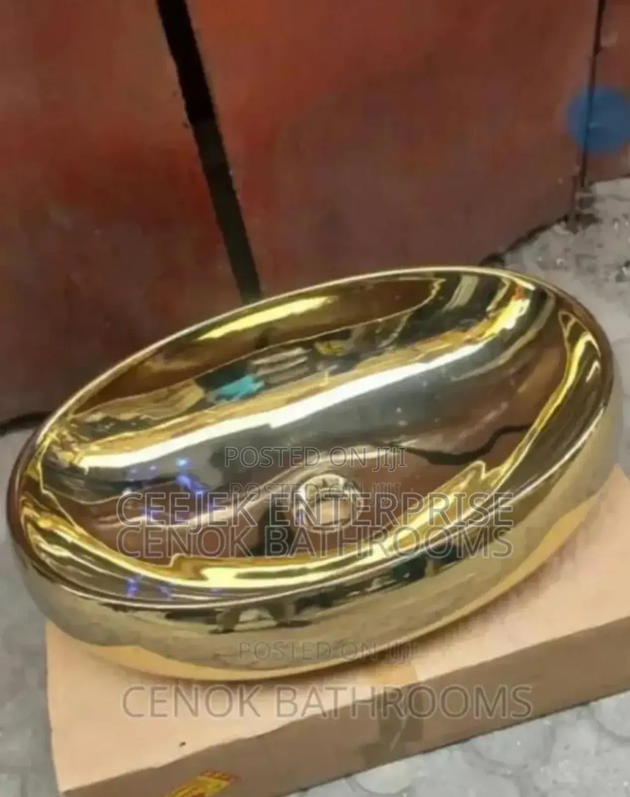Gold Oval Canter Top Basin
