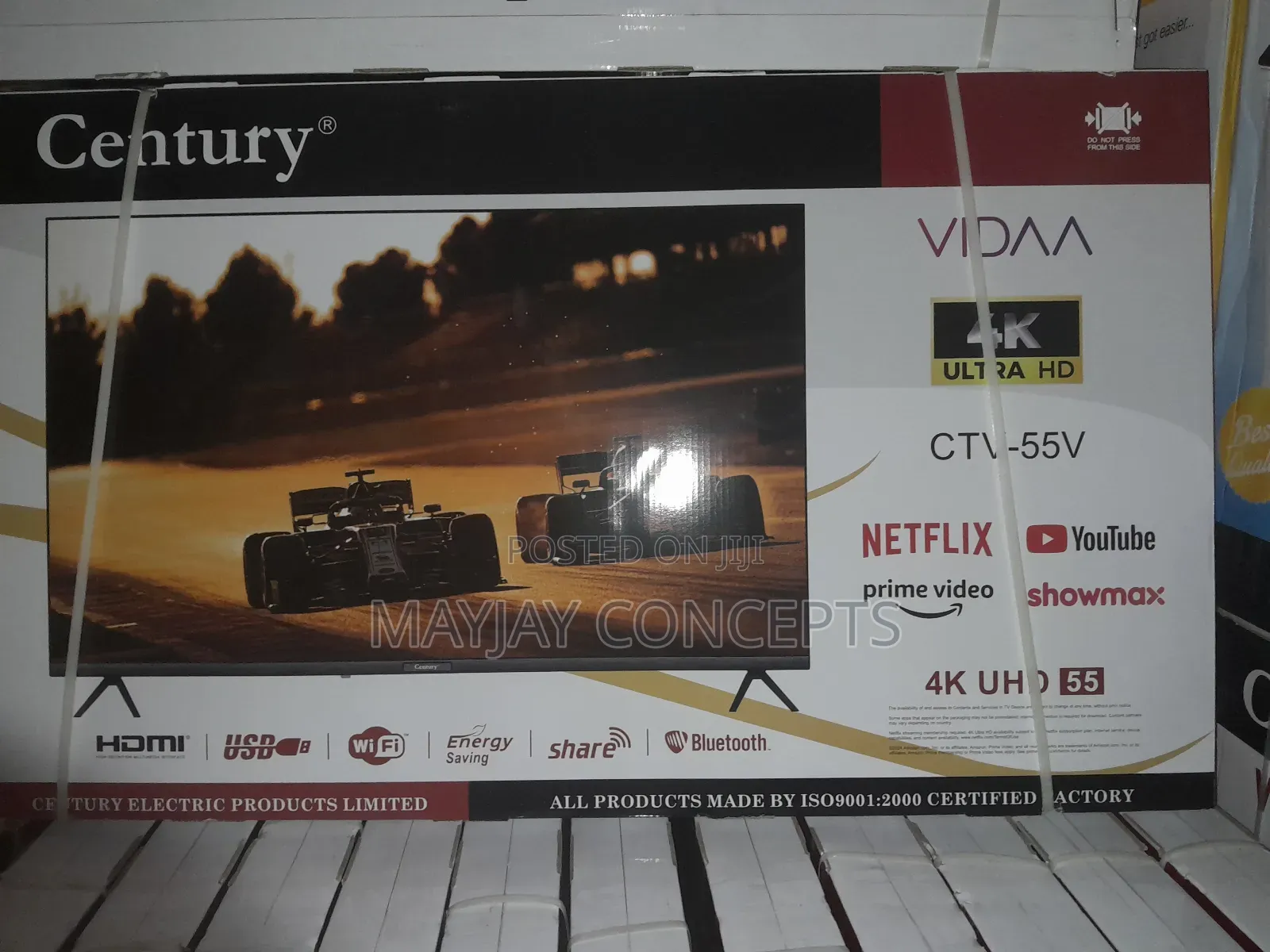 55" Century Smart Tv-Netflix,4h Uhd,Vidaa U7,Android,Showmax