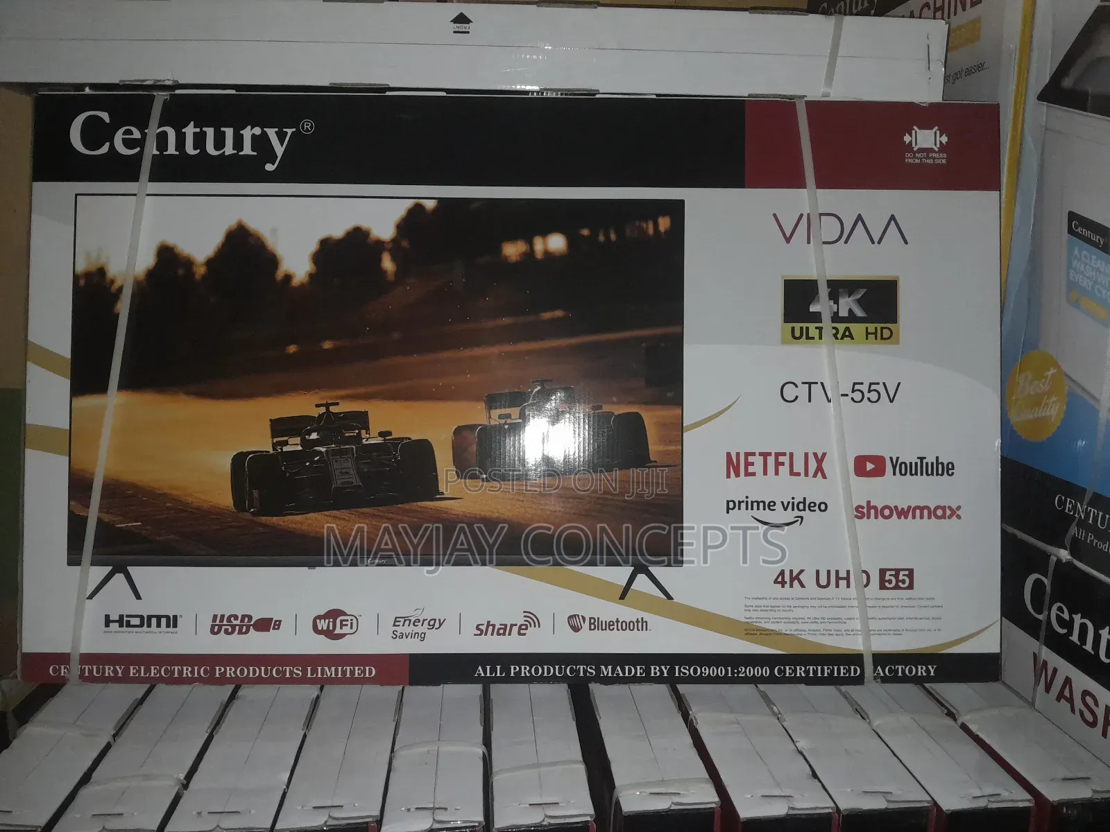 55" Century Smart Tv-Netflix,4h Uhd,Vidaa U7,Android,Showmax