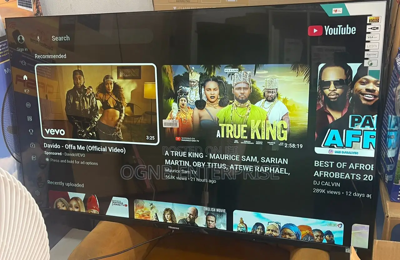 55 Inches A6 Series Vidaa Smart Hisense Tv