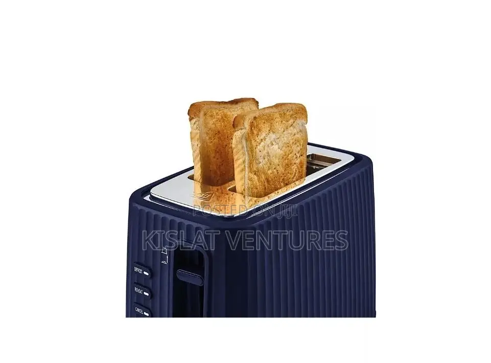 George Home Ribbed Toaster 2 Slice- Blue
