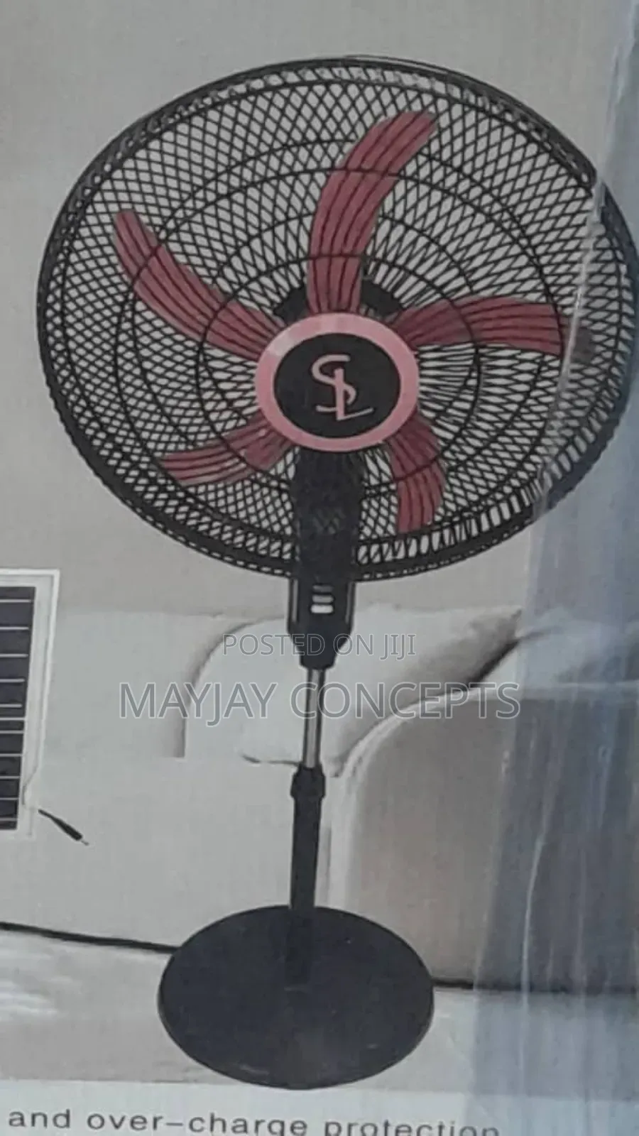 18" Solitec Rechargeable Ac/Dc Solar Fan+Panel+Bulb