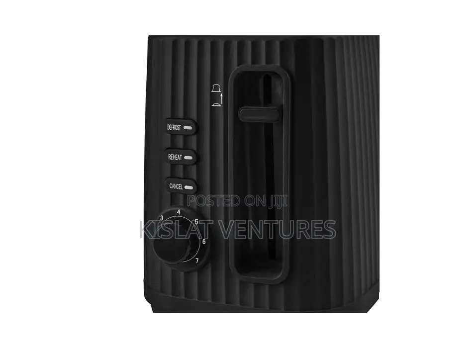 George Home Ribbed Toaster 2 Slice- Black