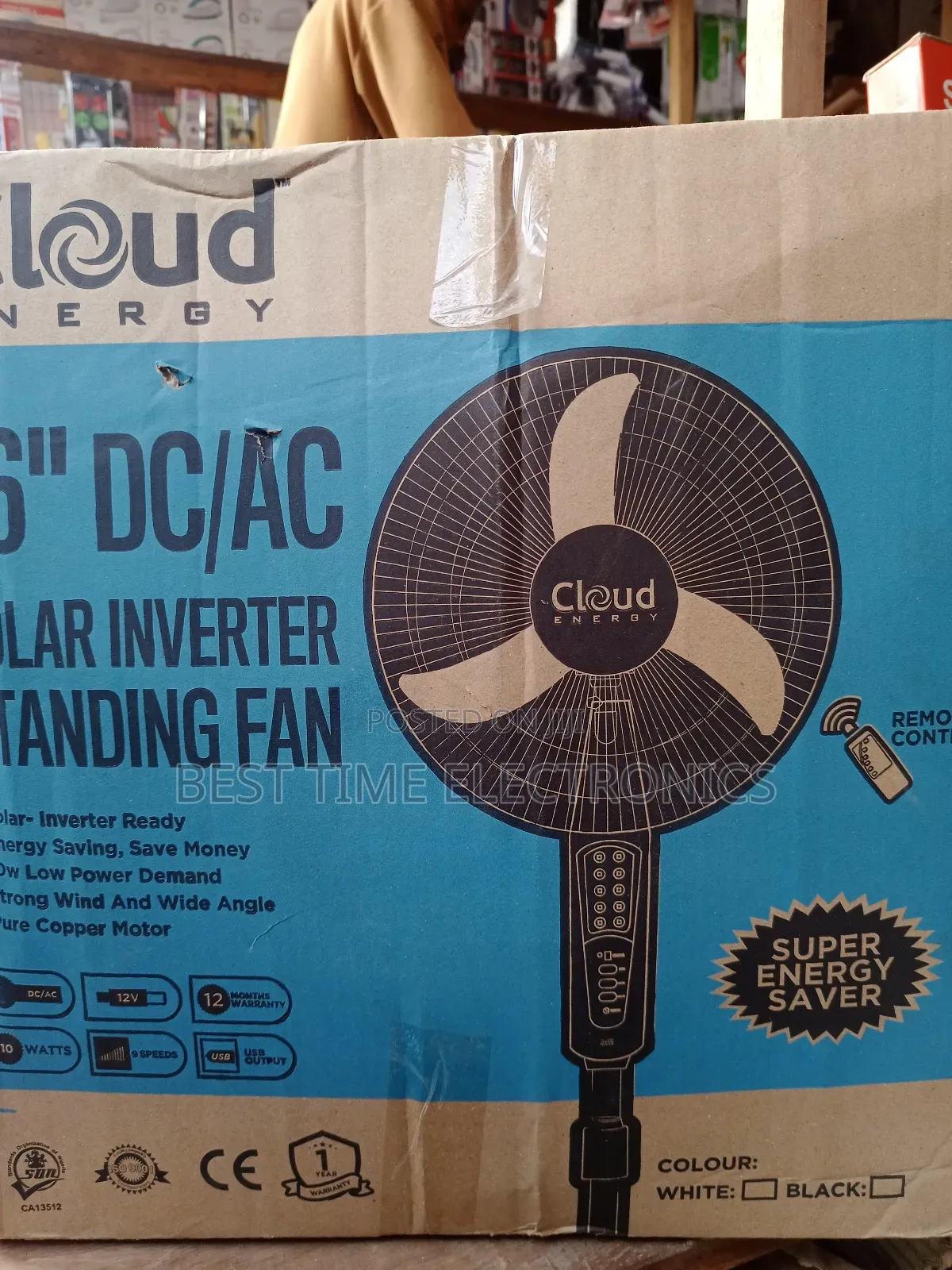 16" Cloud Energy Solar Inverter Stand Fan