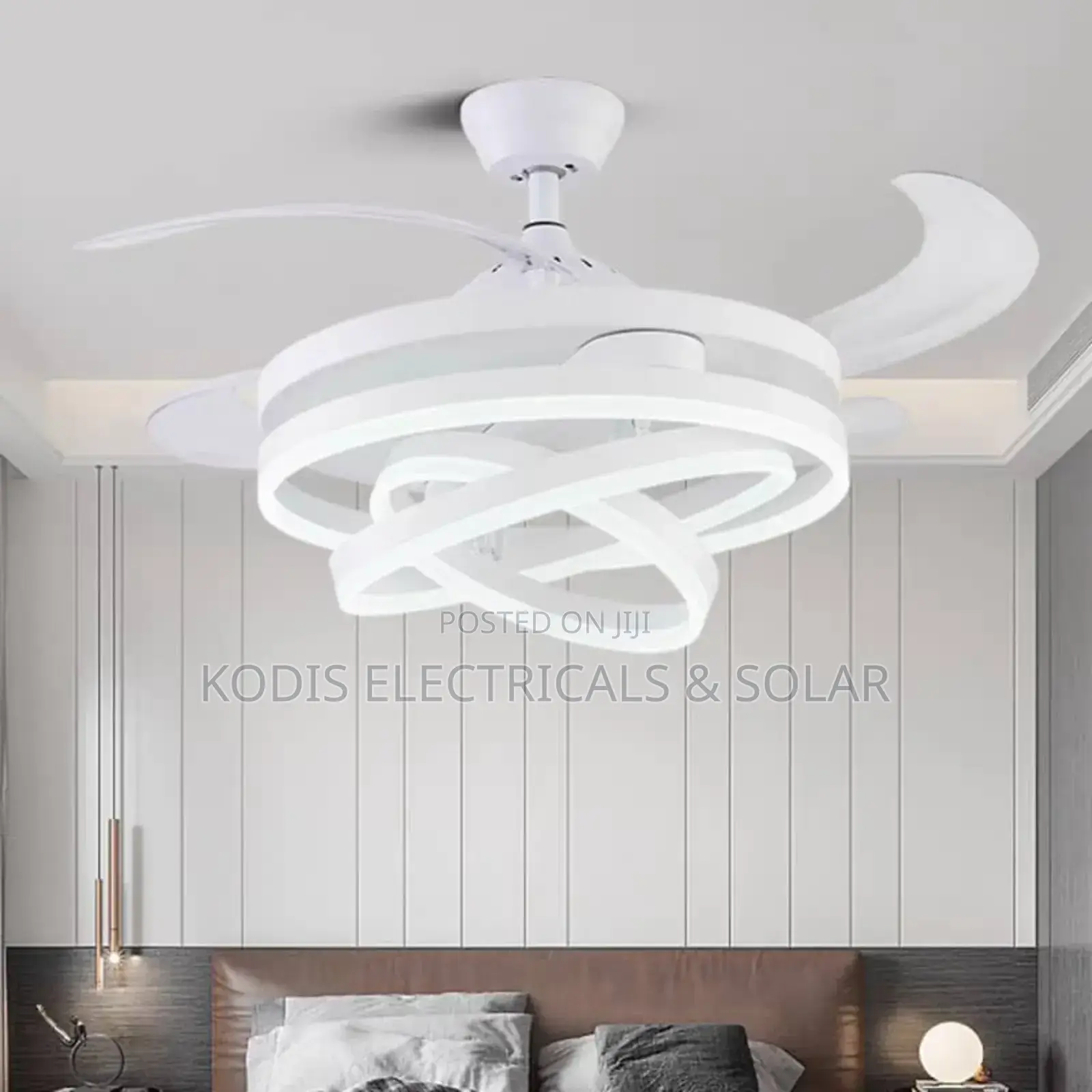 Chandelier Fan. With Bluetooth Speaker and Remote Control.
