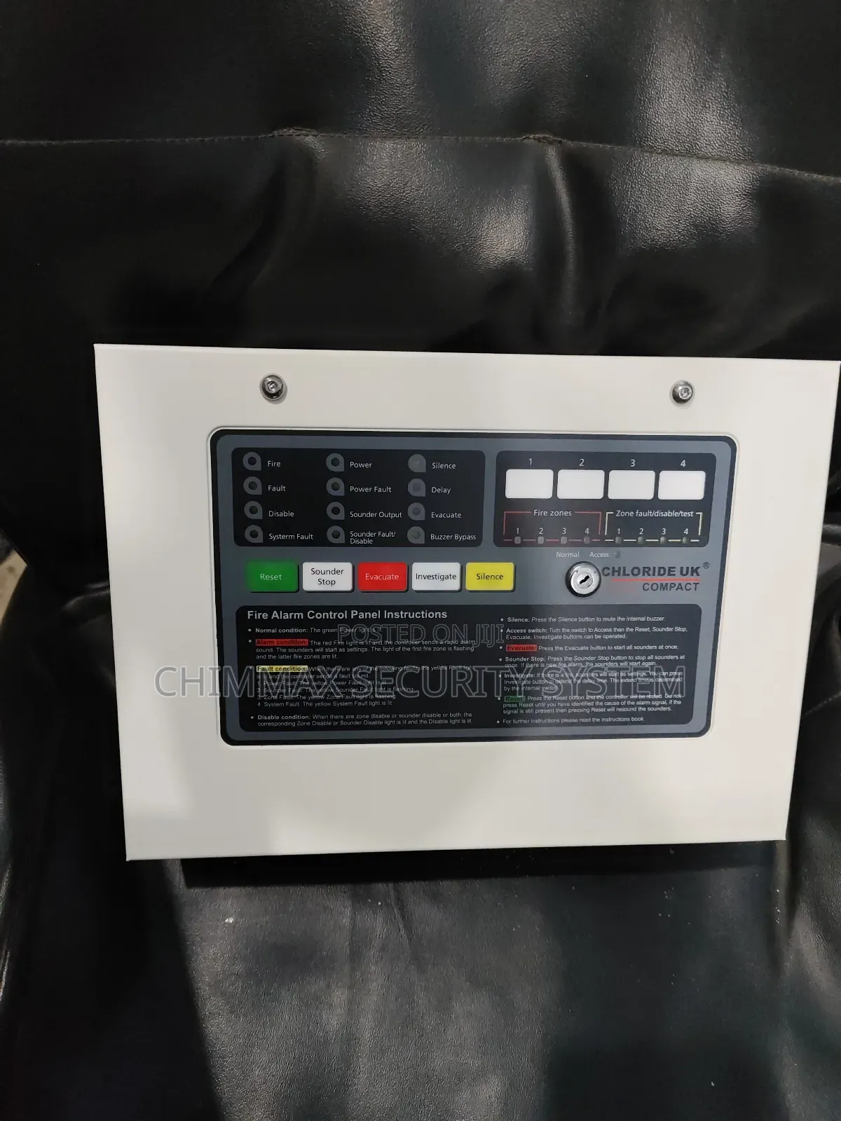 1 Zone Chloride Uk Conventional Fire Alarm Control Panel