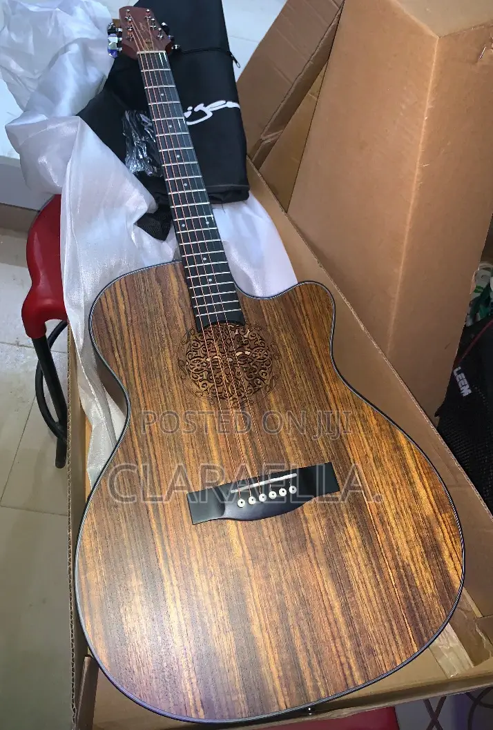 Smiger Lg-09 Engraved Sound Hole 40" Electro Acoustic Guitar