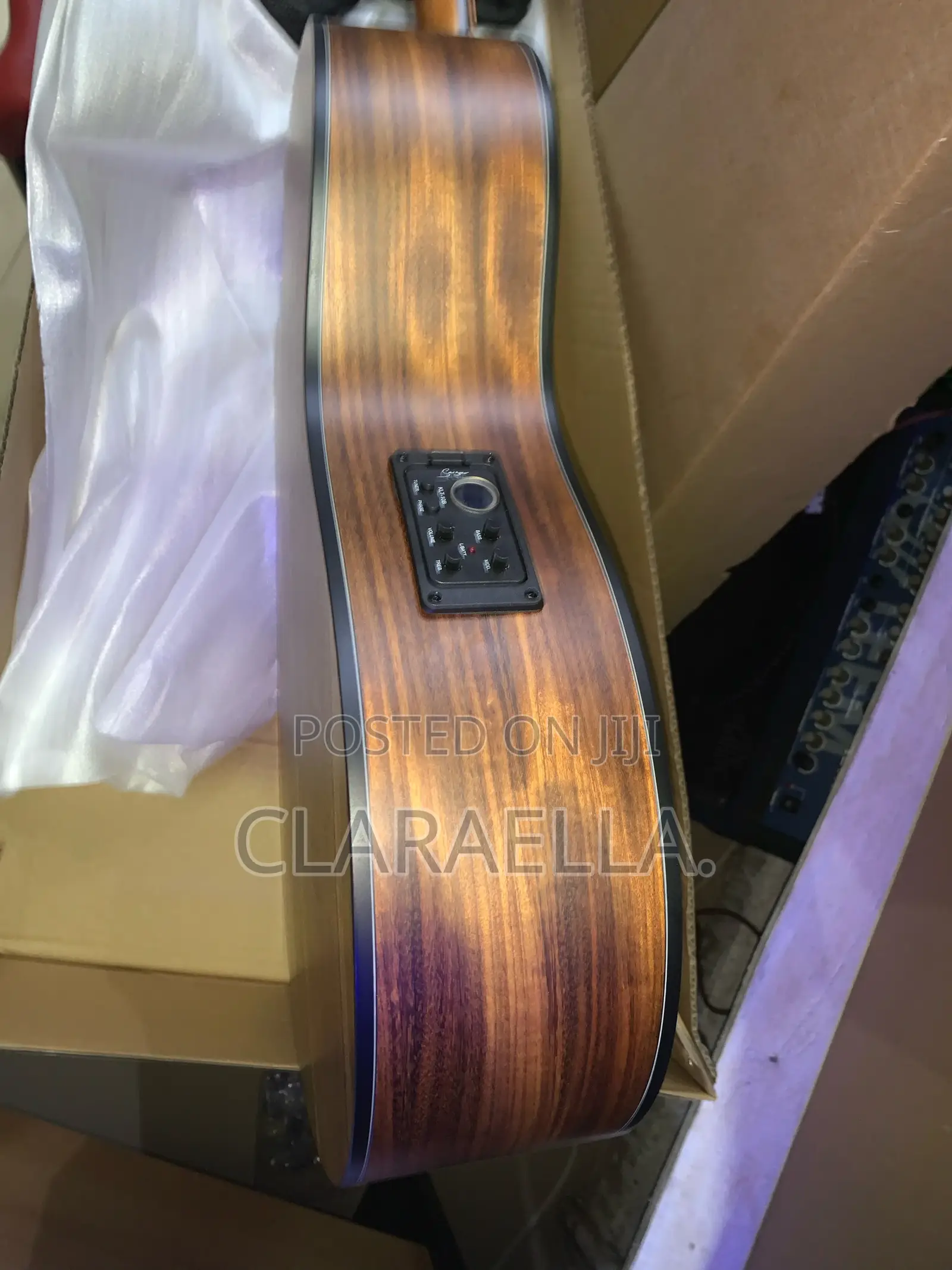 Smiger Lg-09 Engraved Sound Hole 40" Electro Acoustic Guitar