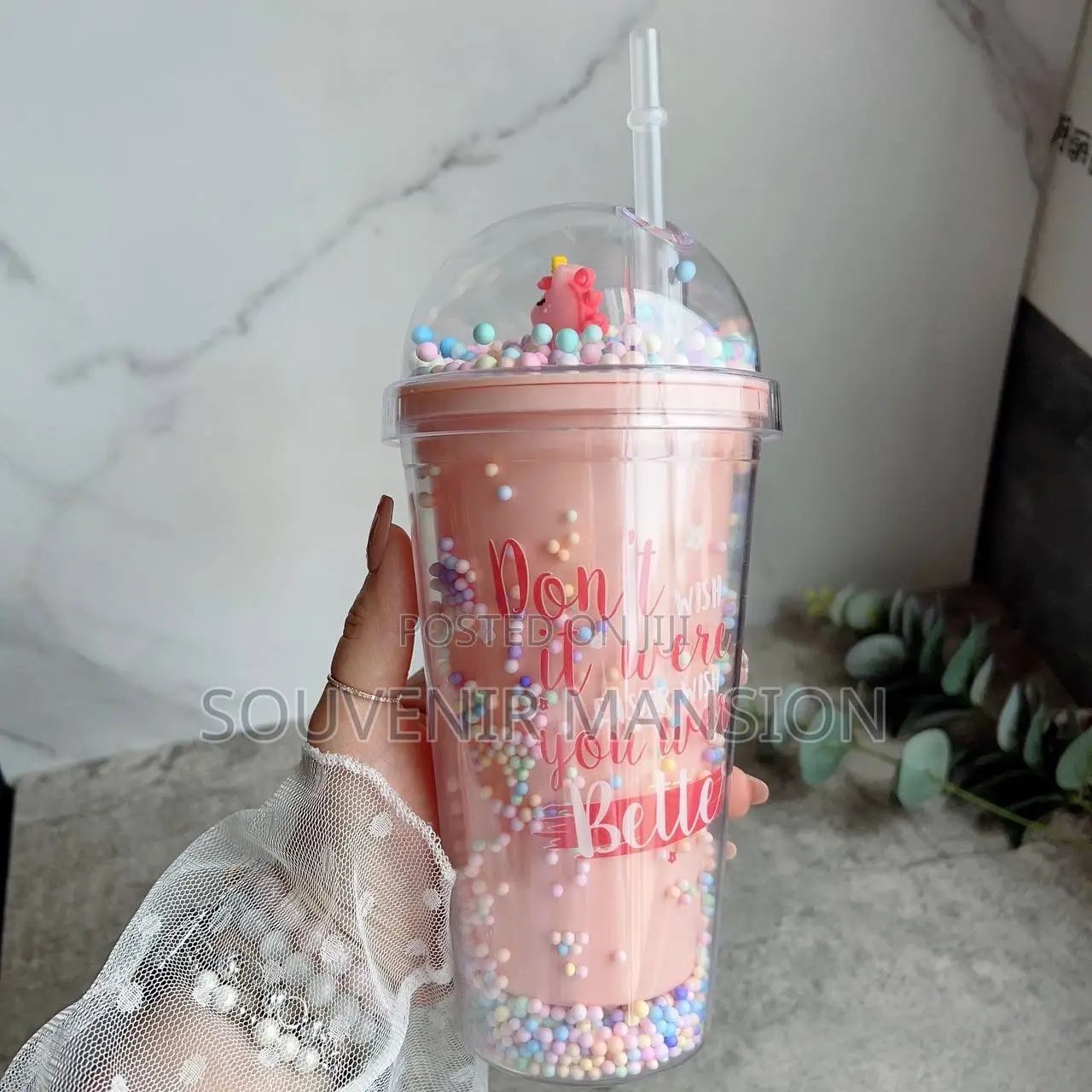 Capricorn Fancy Cup With Straw