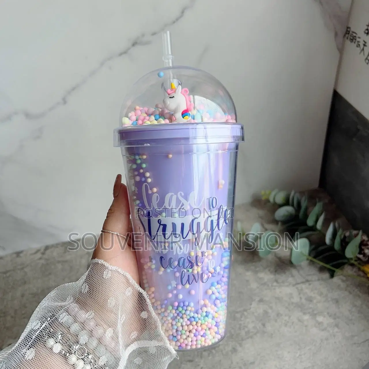 Capricorn Fancy Cup With Straw