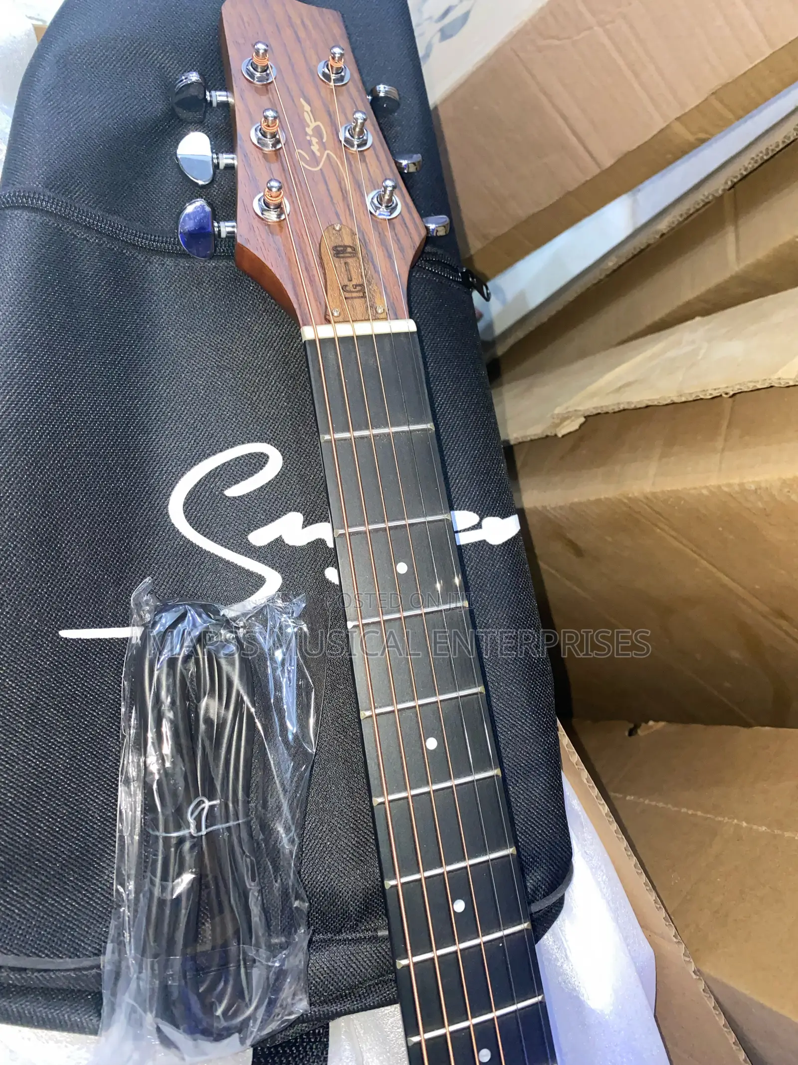Smiger Lg 09 Eq 40" Engraved Sound Hole Electro Acoustic