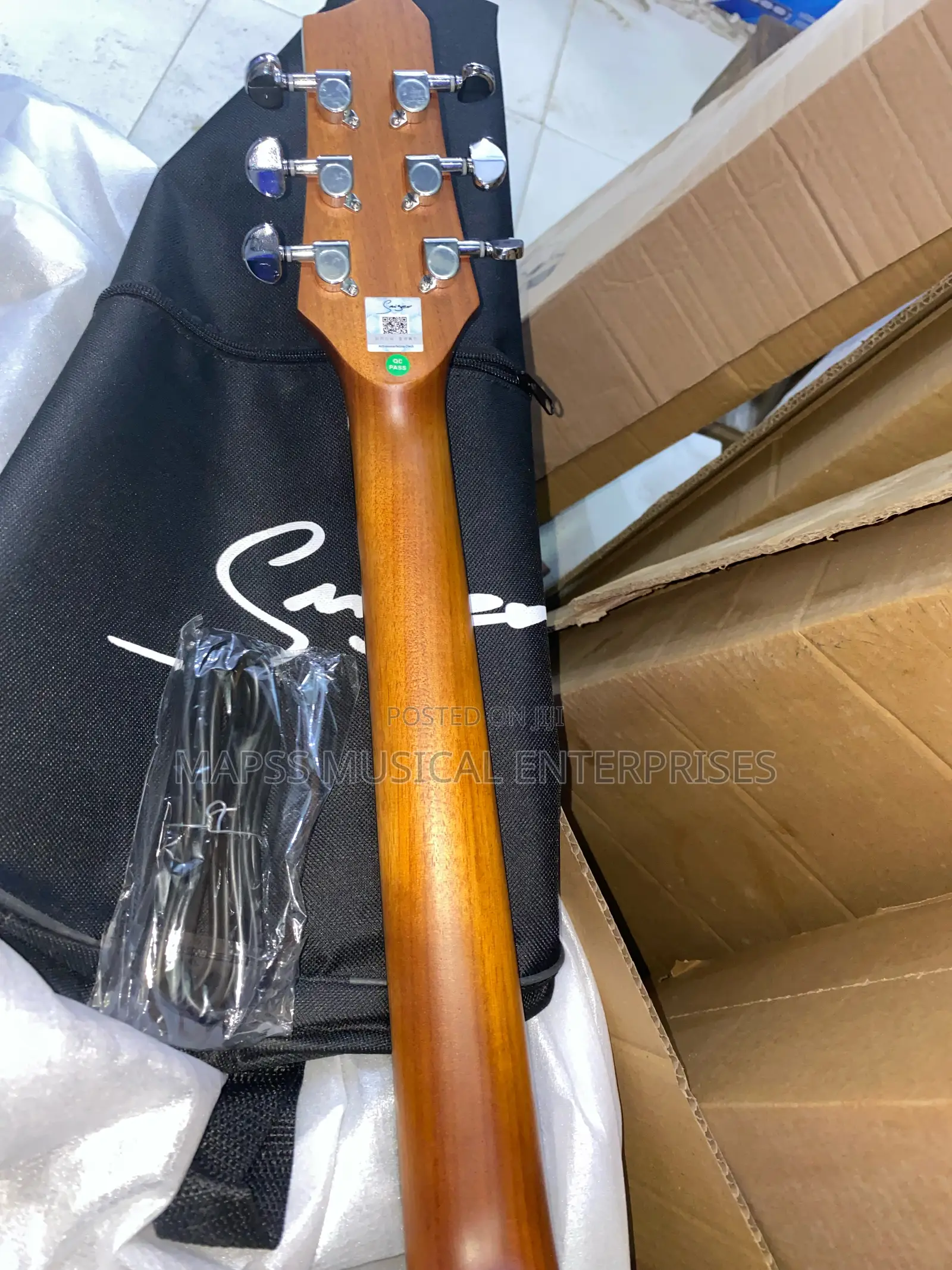 Smiger Lg 09 Eq 40" Engraved Sound Hole Electro Acoustic