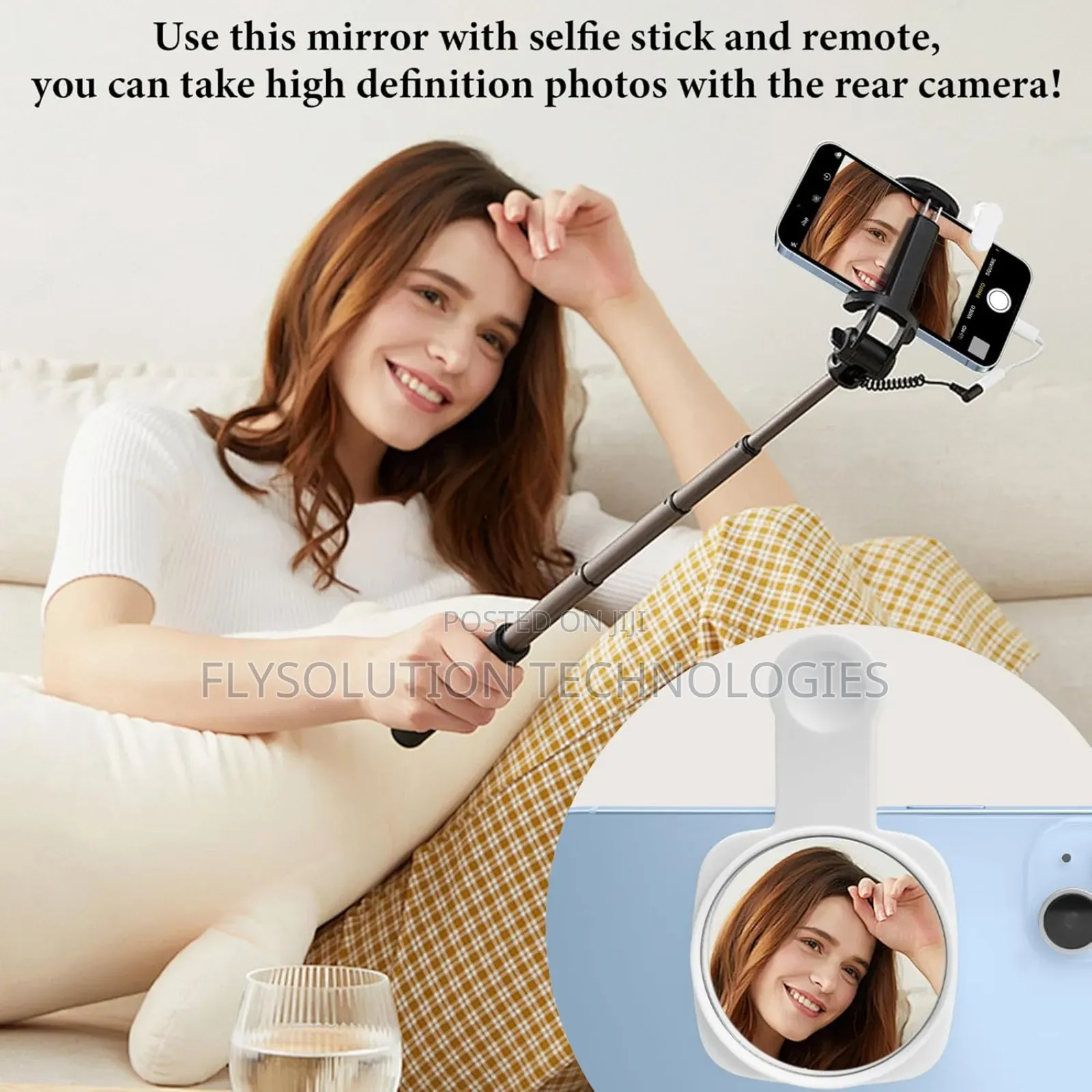 Phone Rear Camera Mirror - See How You Look in Back Camera