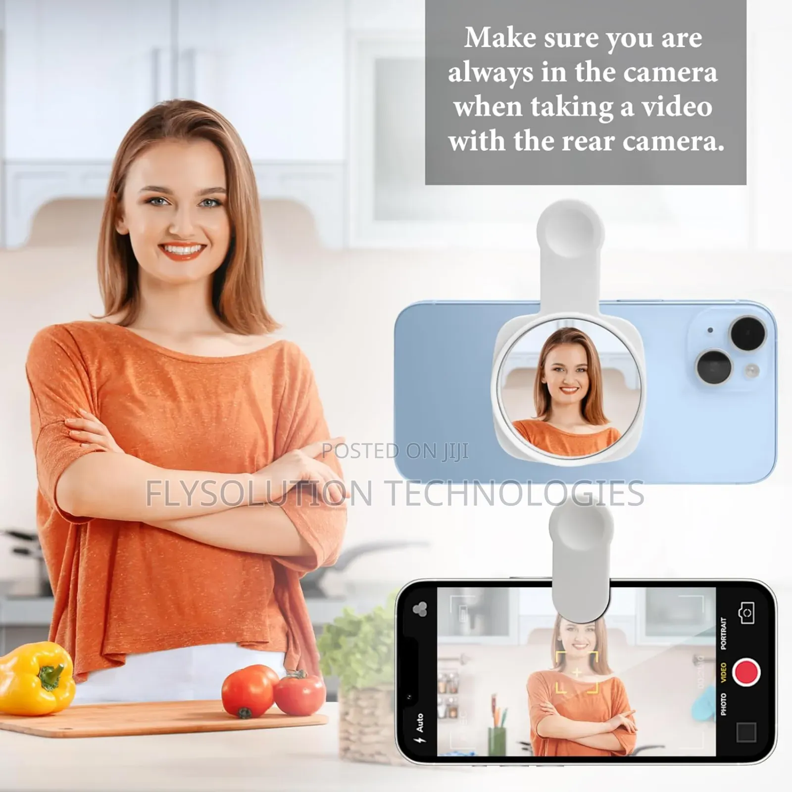 Phone Rear Camera Mirror - See How You Look in Back Camera