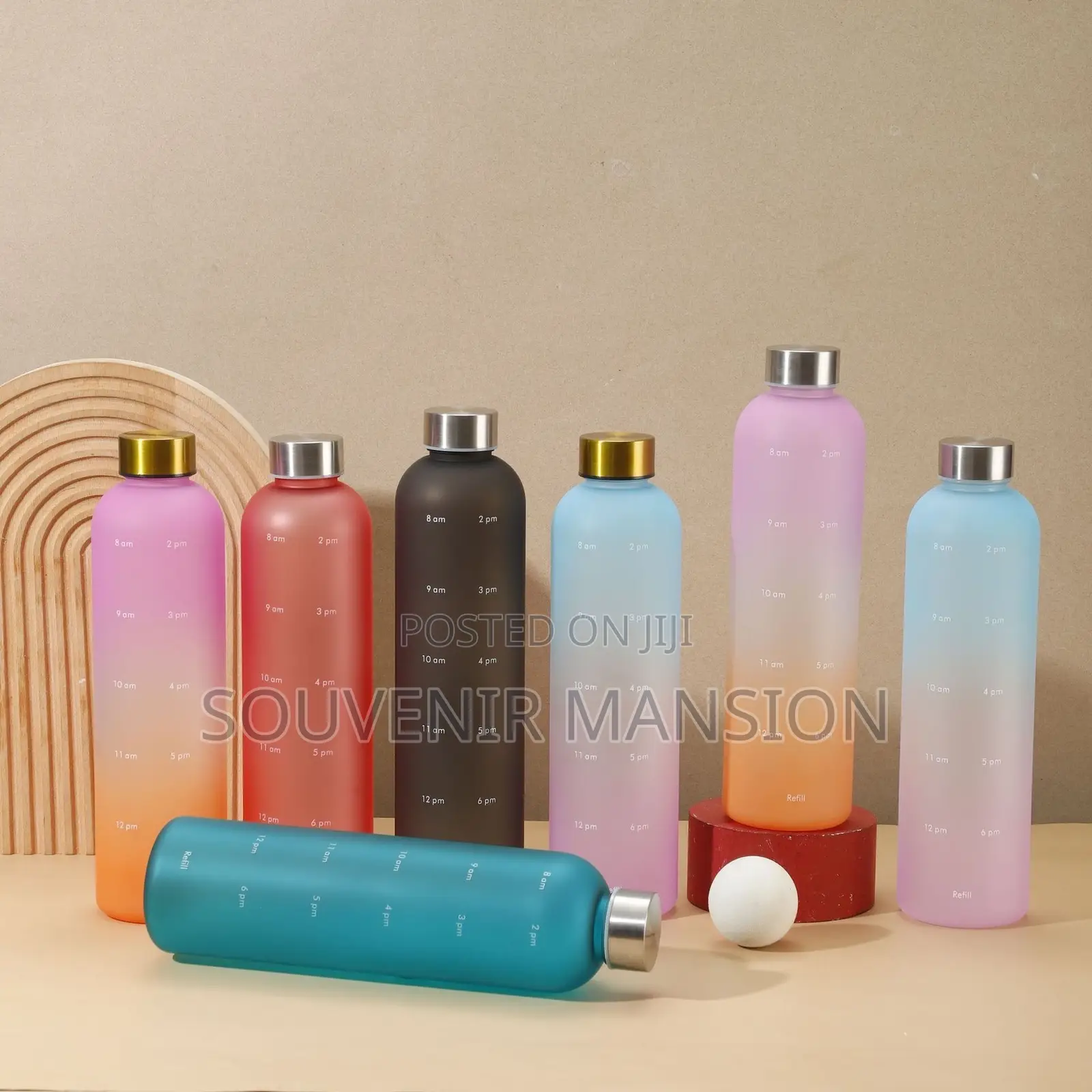 1000ml Water Bottle With Time Stamp