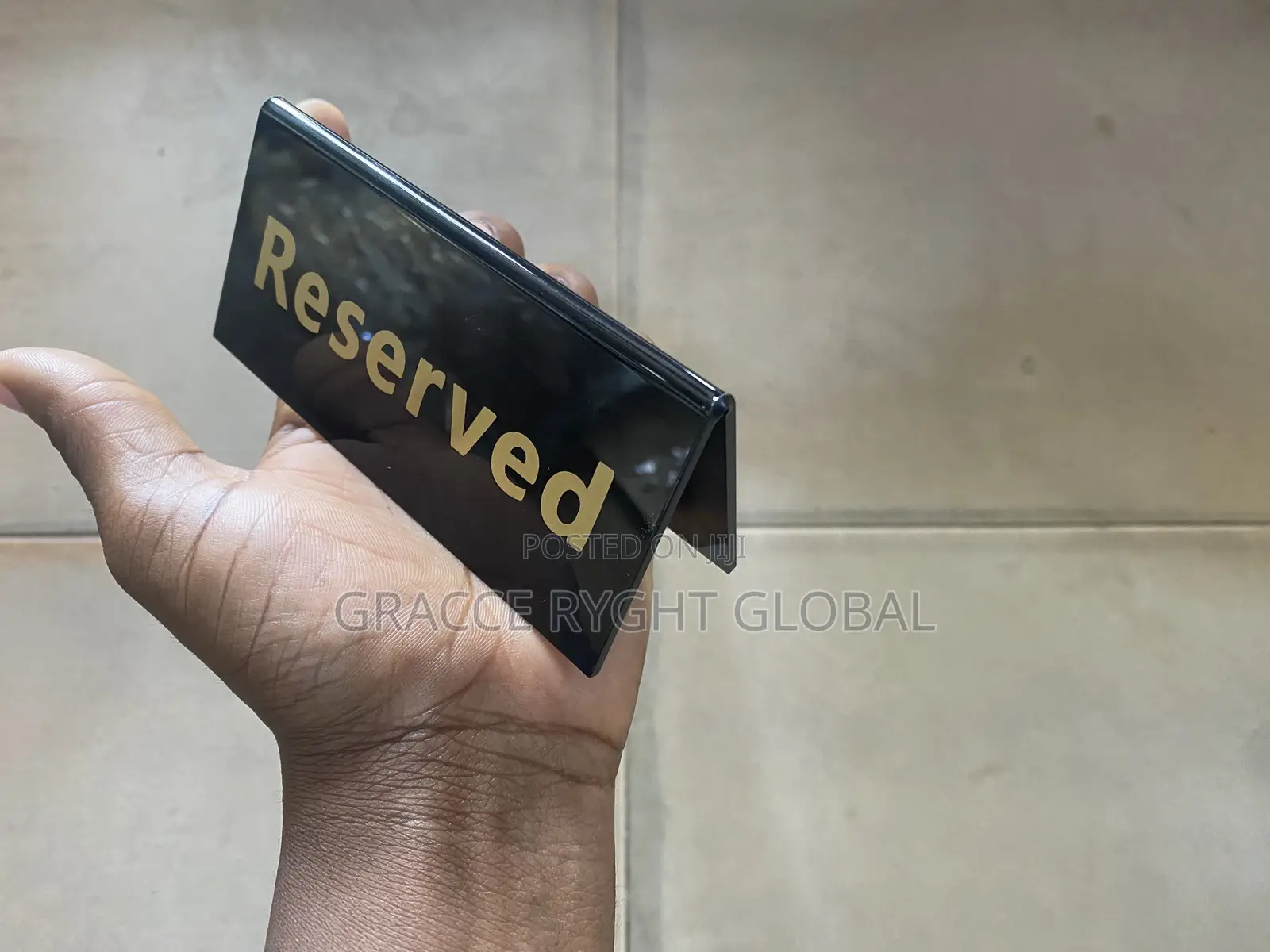 Plastic Double Side Table Reservation Sign For Restaurant